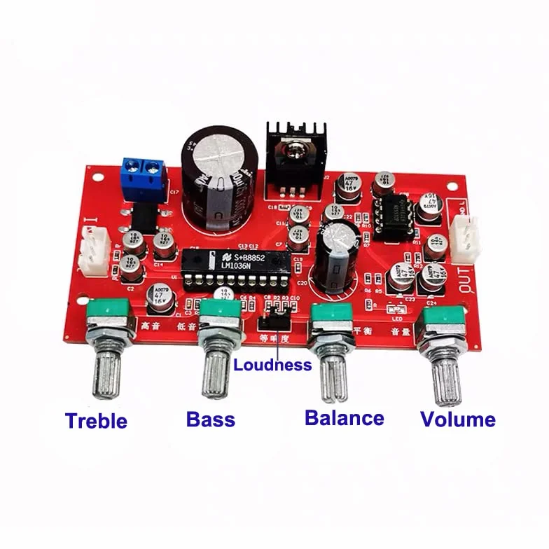 NE5532 LM1036 Tone Preamplifier Board Audio Preamp Balance Equalizer