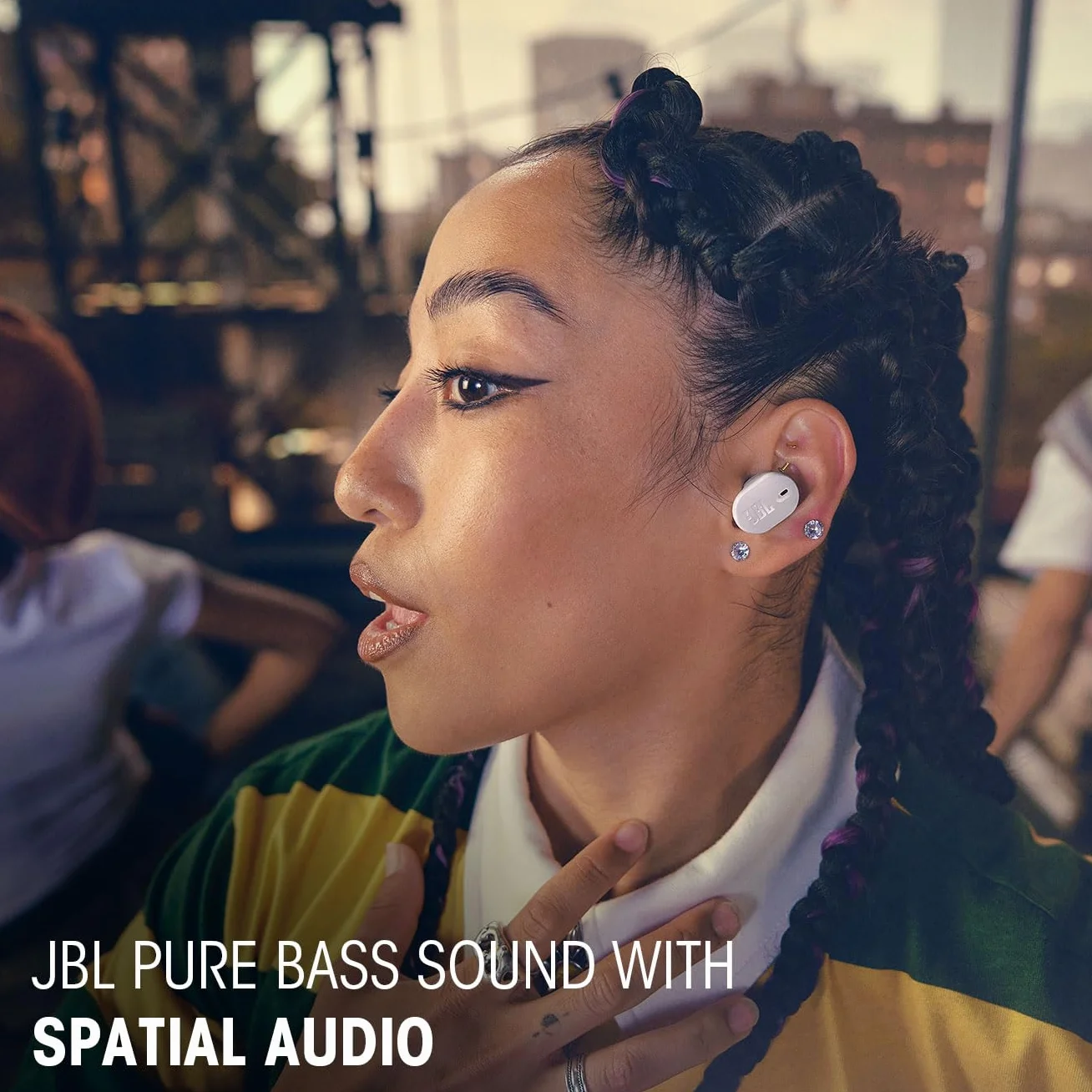 JBL Tune Buds 2 Auricolari True Wireless Bluetooth Cancellazione Rumore 48 Ore Autonomia IP54 Nero