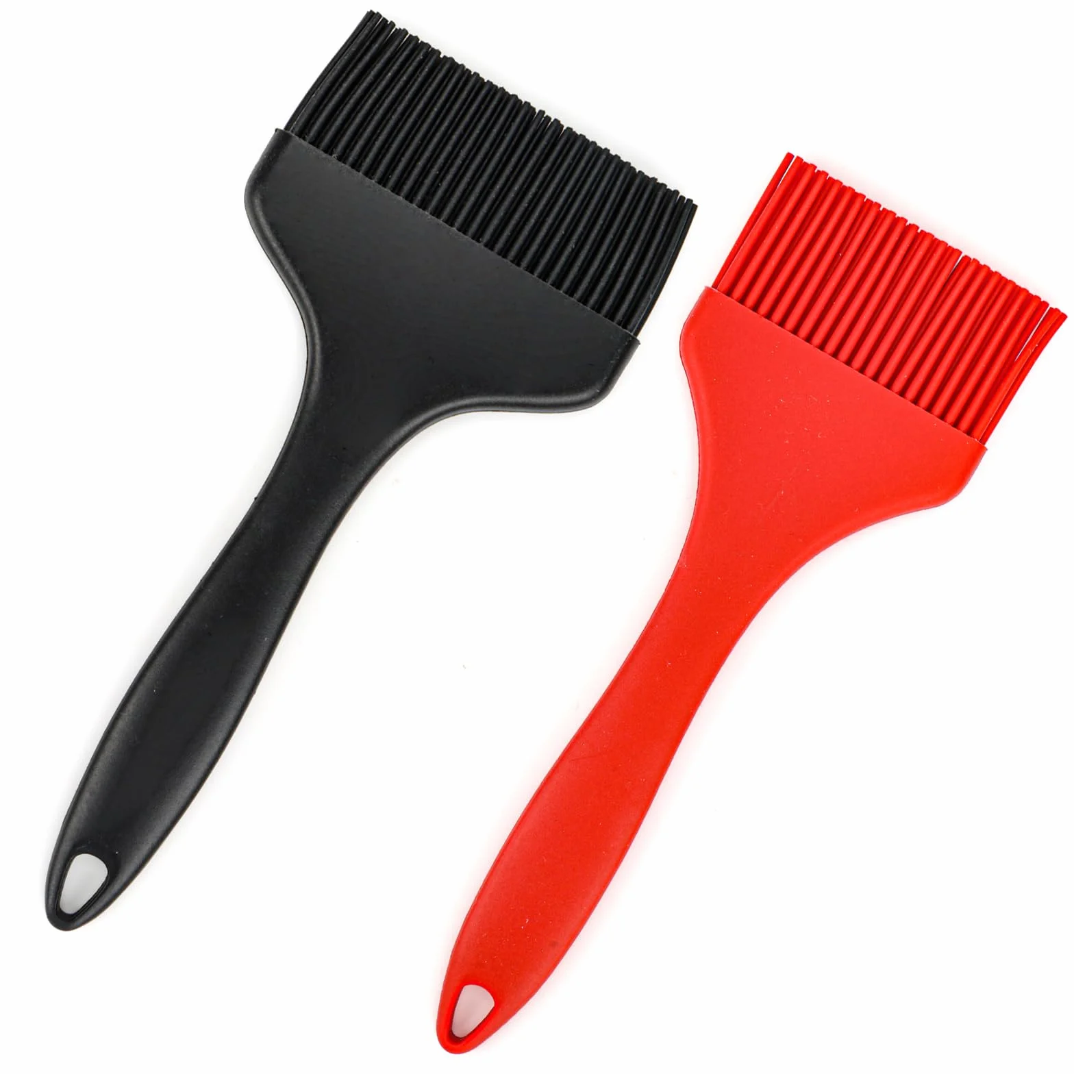 Set di 2 pennelli in silicone, pennelli da forno, pennelli in silicone, lunghezza 21 cm, pennello ad olio extra largo per cucinare, barbecue, pennelli da cucina di qualità alimentare e senza