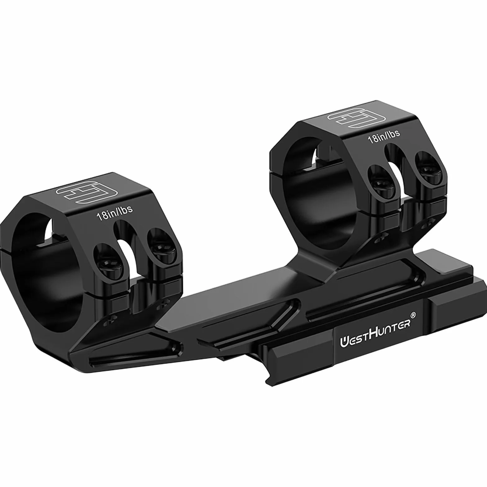 WestHunter Optics Montaggio Cantilever-Picatinny 30 mm/34 mm doppio anello sfalsato
