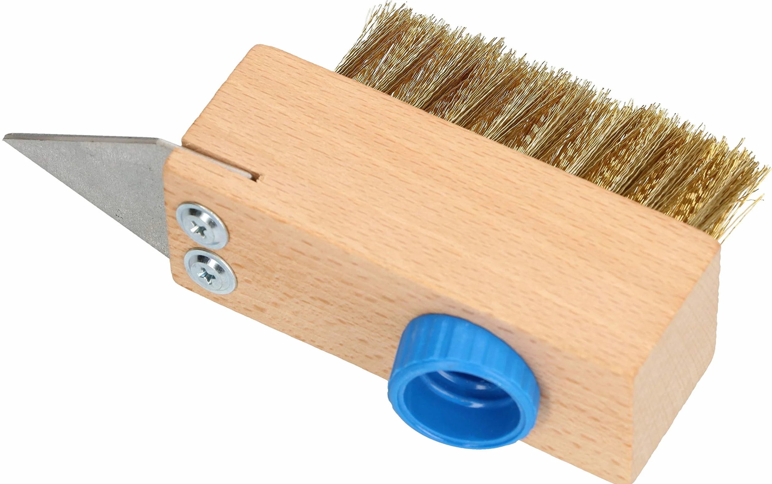 KOTARBAU® - Set di 2 spazzole per fughe, 40 mm, con setole in acciaio, per la rimozione di erbacce dalle pavimentazioni, senza manico