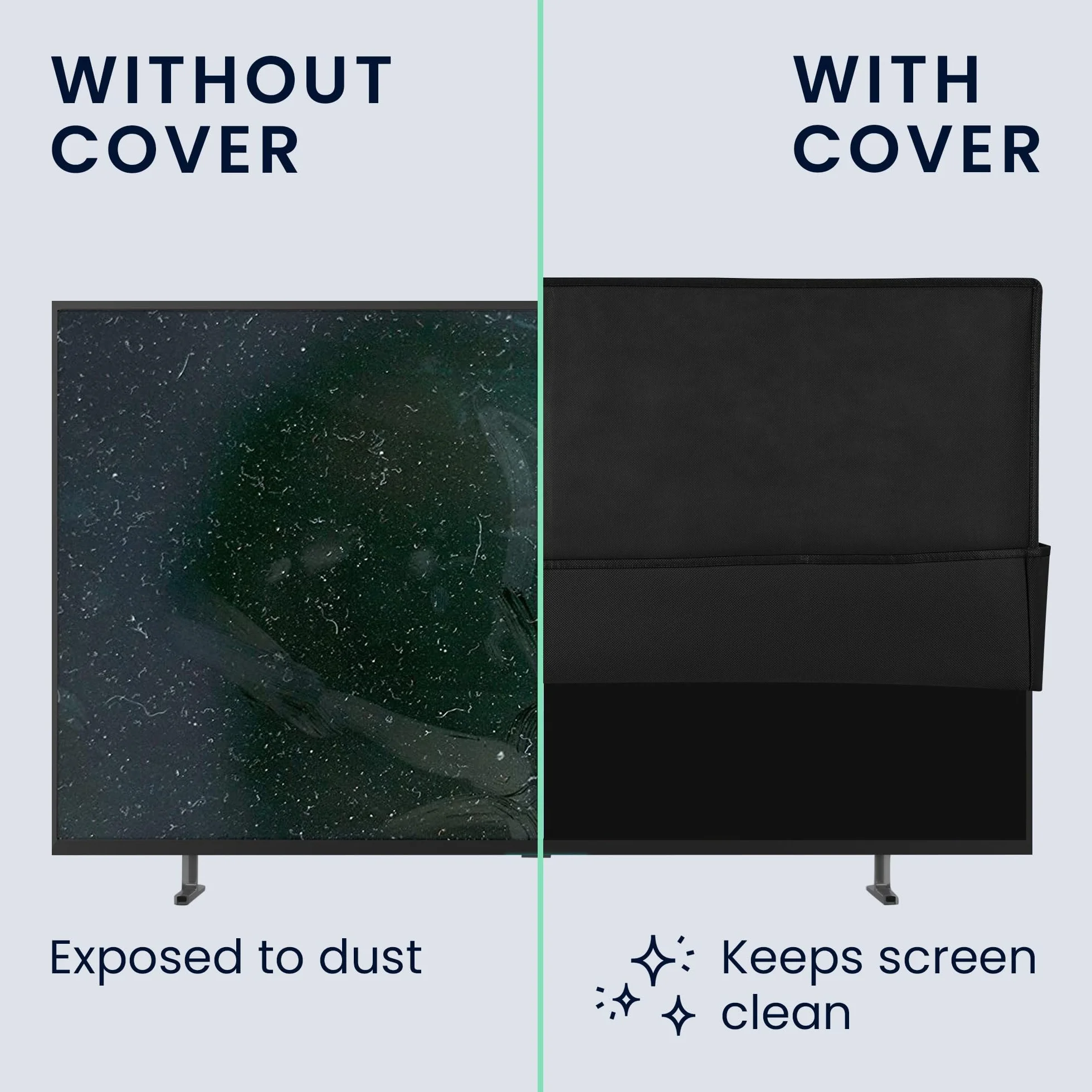 kwmobile Protezione TV 32" Cover Anti-Polvere Custodia Protettiva Interno Nero