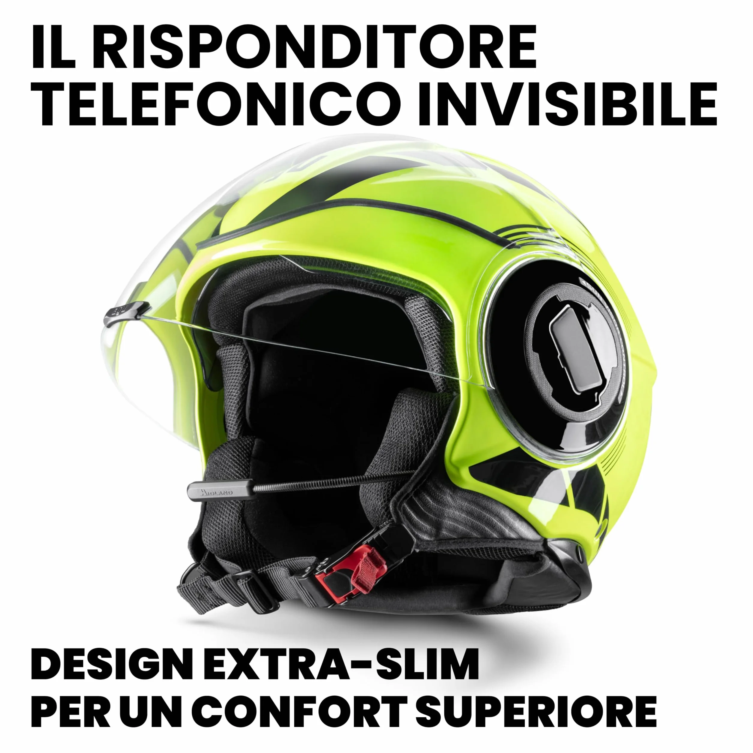 Midland Auricolare Bluetooth 5.2 Singolo Lokui K10 per Motociclisti Urbani con Filtro Anti-Rumore, Ricarica Rapida