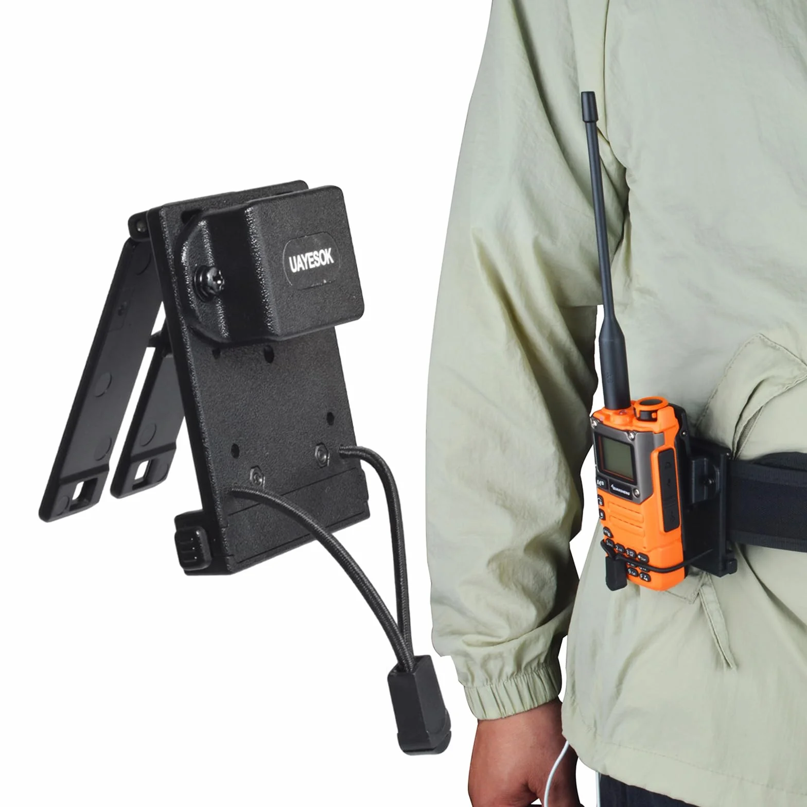 Motorola UAYESOK Supporto per radio MOLLE a sgancio rapido e clip da cintura per walkie talkie