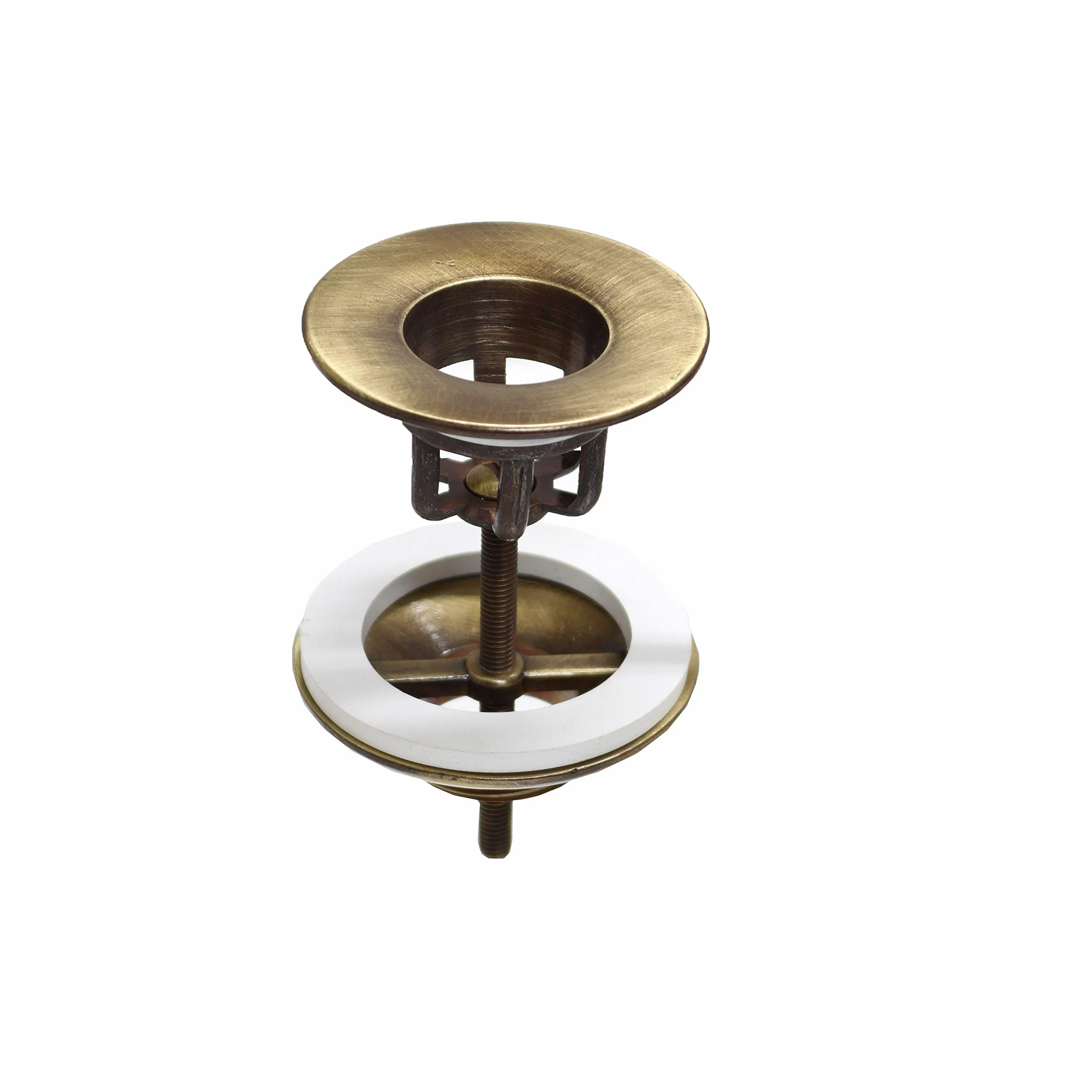 Fonderia Bongiovanni Piletta in Ottone Attacco 1'' Maschio per Lavello Fontane Vasche (Brunito)