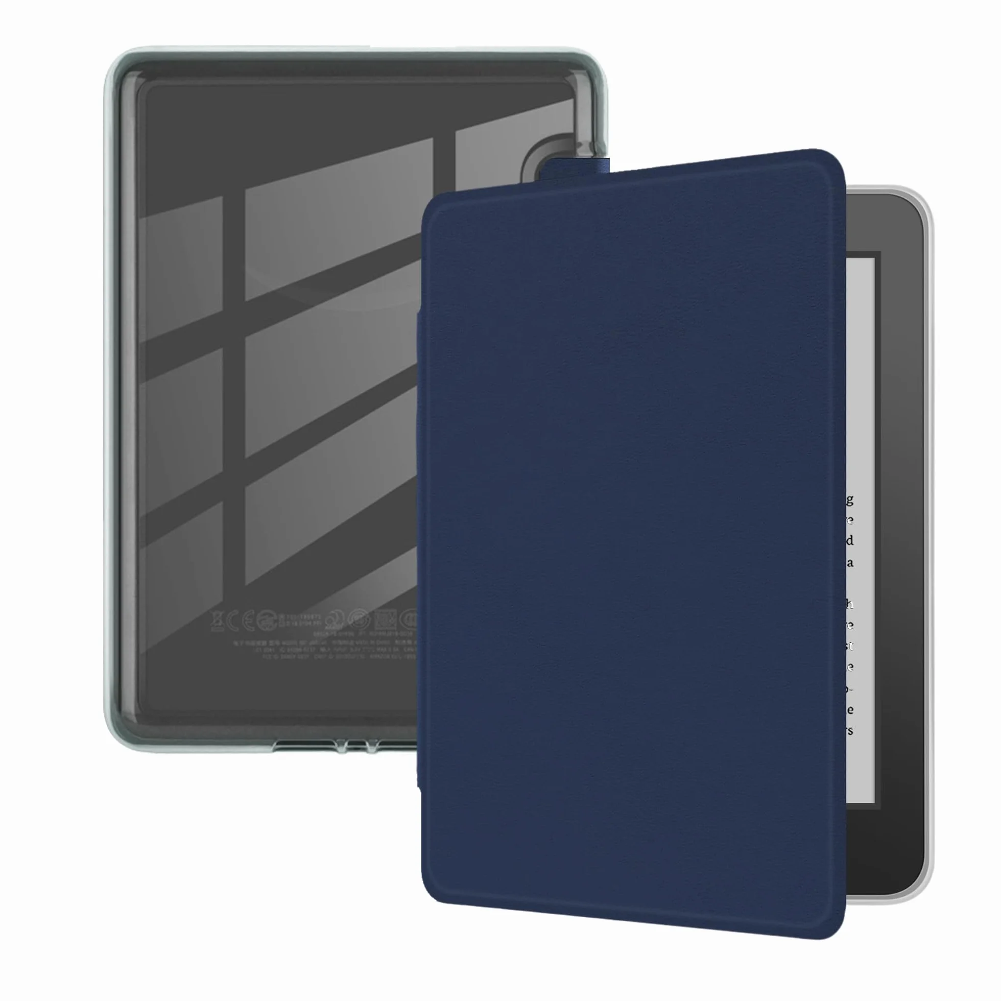 Custodia Premium Pu Leather & Clear Acrylic per Amazon Kindle Paperwhite 10a Gen 2018 PQ94WIF