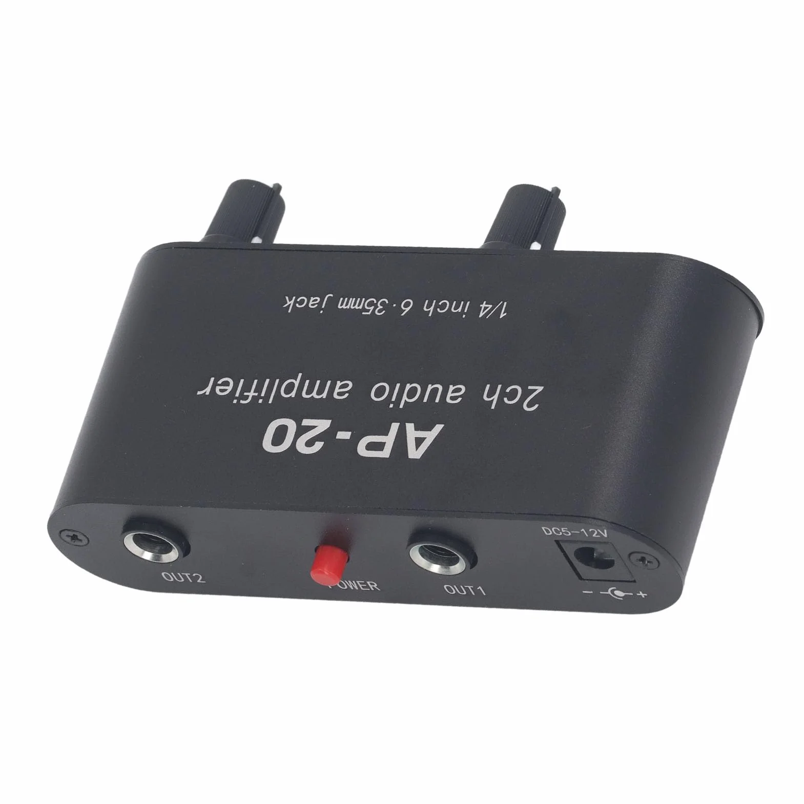 Preamplificatore 2 Canali 0-20 DB 1/4 Pollici 6,5 Mm CC 5-12 V per Microfoni