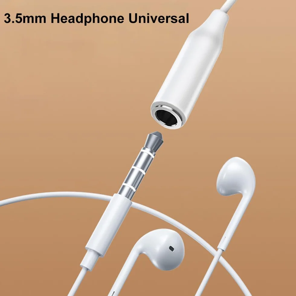 Adattatore USB C a Jack 3.5 mm per Cuffie, Compatibile con iPhone 17/16/15, Samsung Galaxy S25 S24 S23, Google Pixel, Bianco