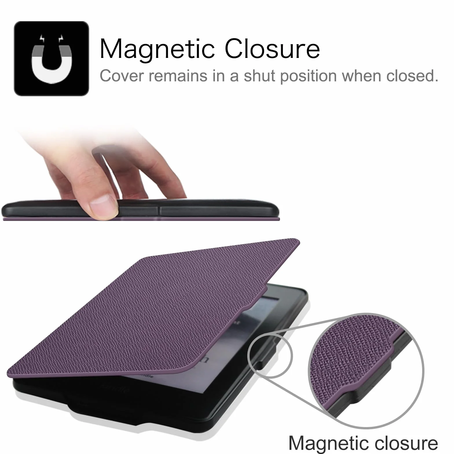 FINTIE Custodia per Kindle Paperwhite 6" 2012-2017 Modello EY21 DP75SDI, Cover Sottile Leggero con Auto Sveglia/Sonno, Viola