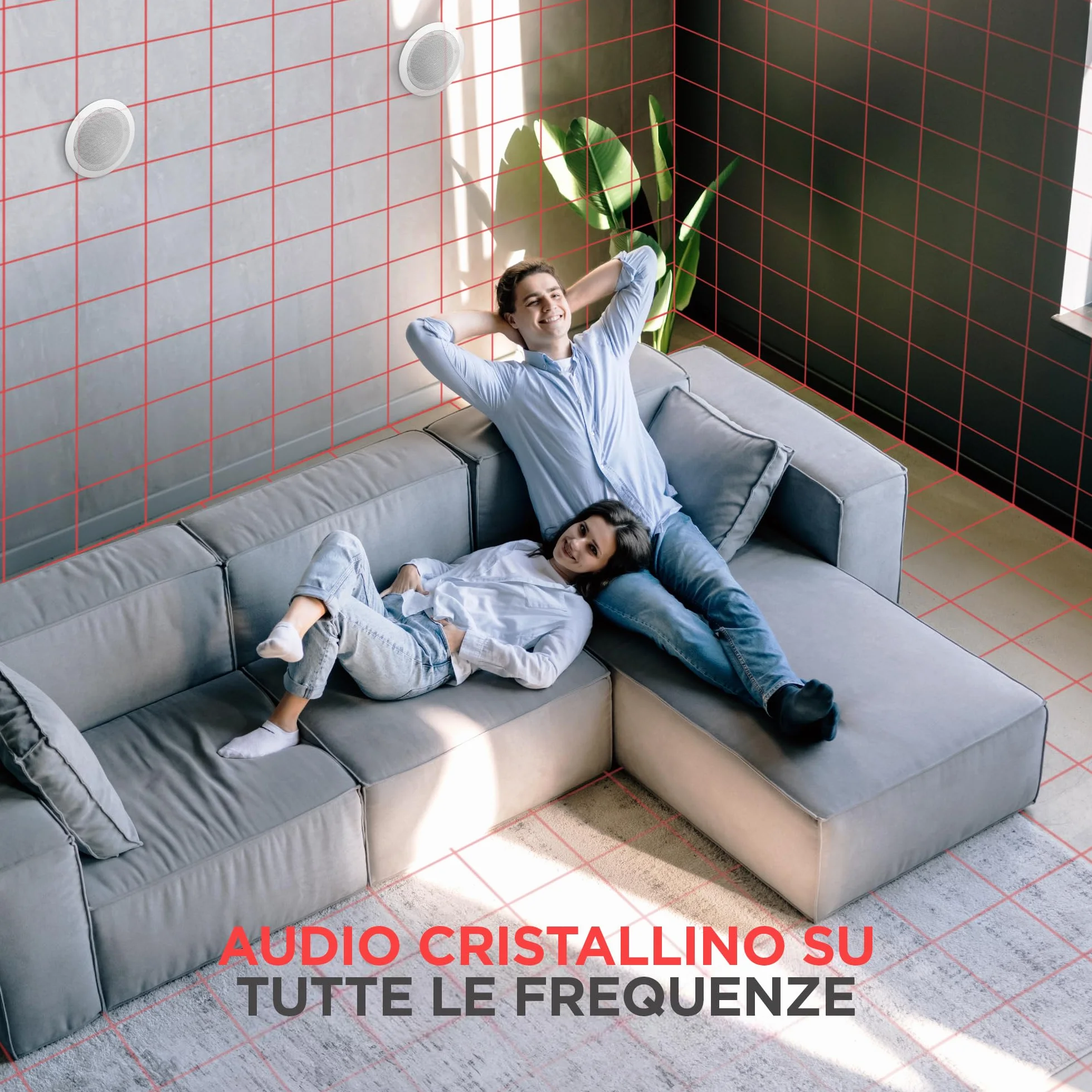 Pyle Altoparlanti Casse Audio da Incasso a Soffitto Bianchi 13,3 cm Coppia 2 Vie 150 Watt 80Hz–20kHz
