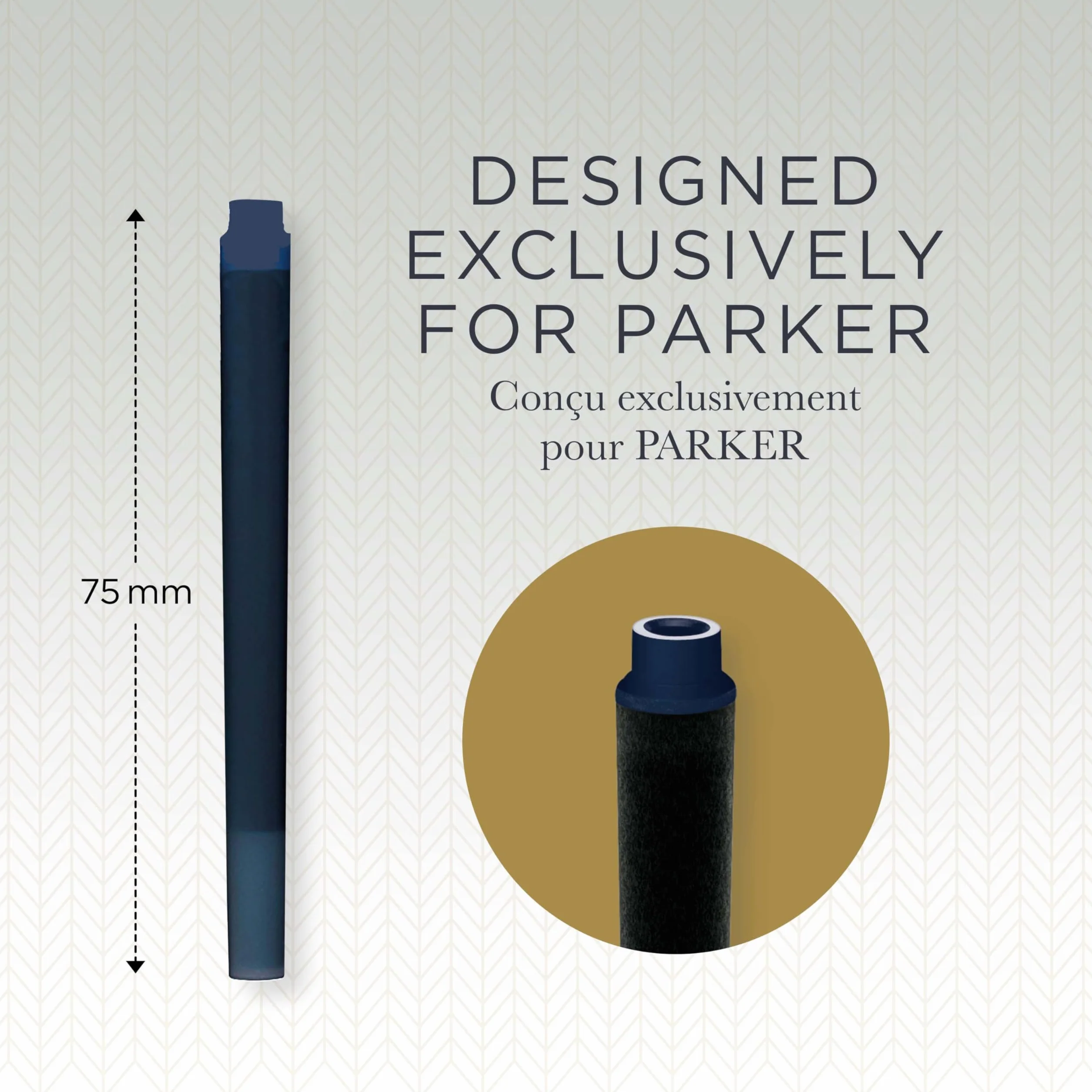 Parker Cartucce di Ricarica Inchiostro Penna Stilografica QUINK Blu-Nero Confezione da 5