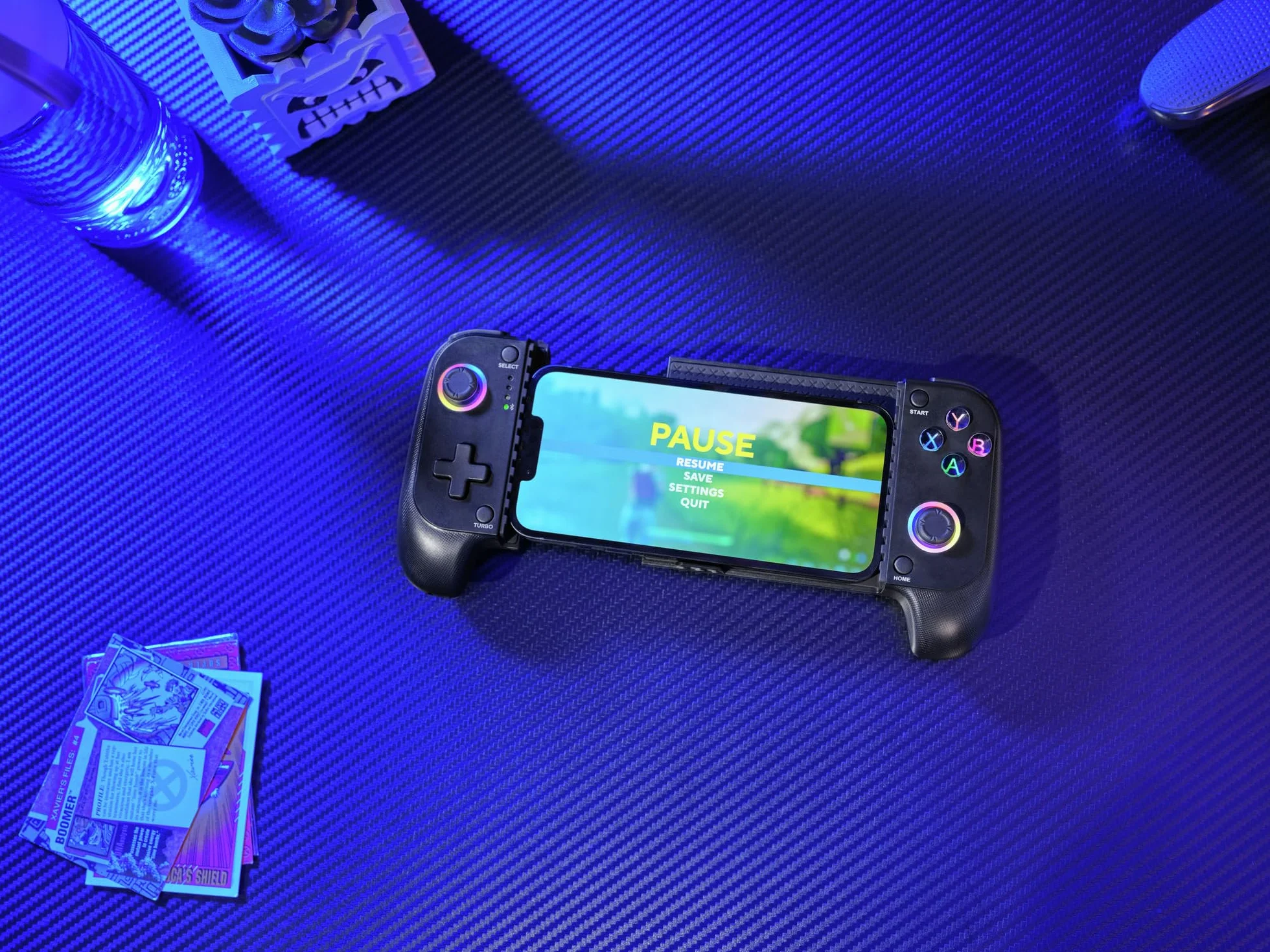 Trust GXT 735 Mylox Controller Bluetooth per Telefono, Gamepad Wireless per iPhone/Android/PS5/Xbox, Nero