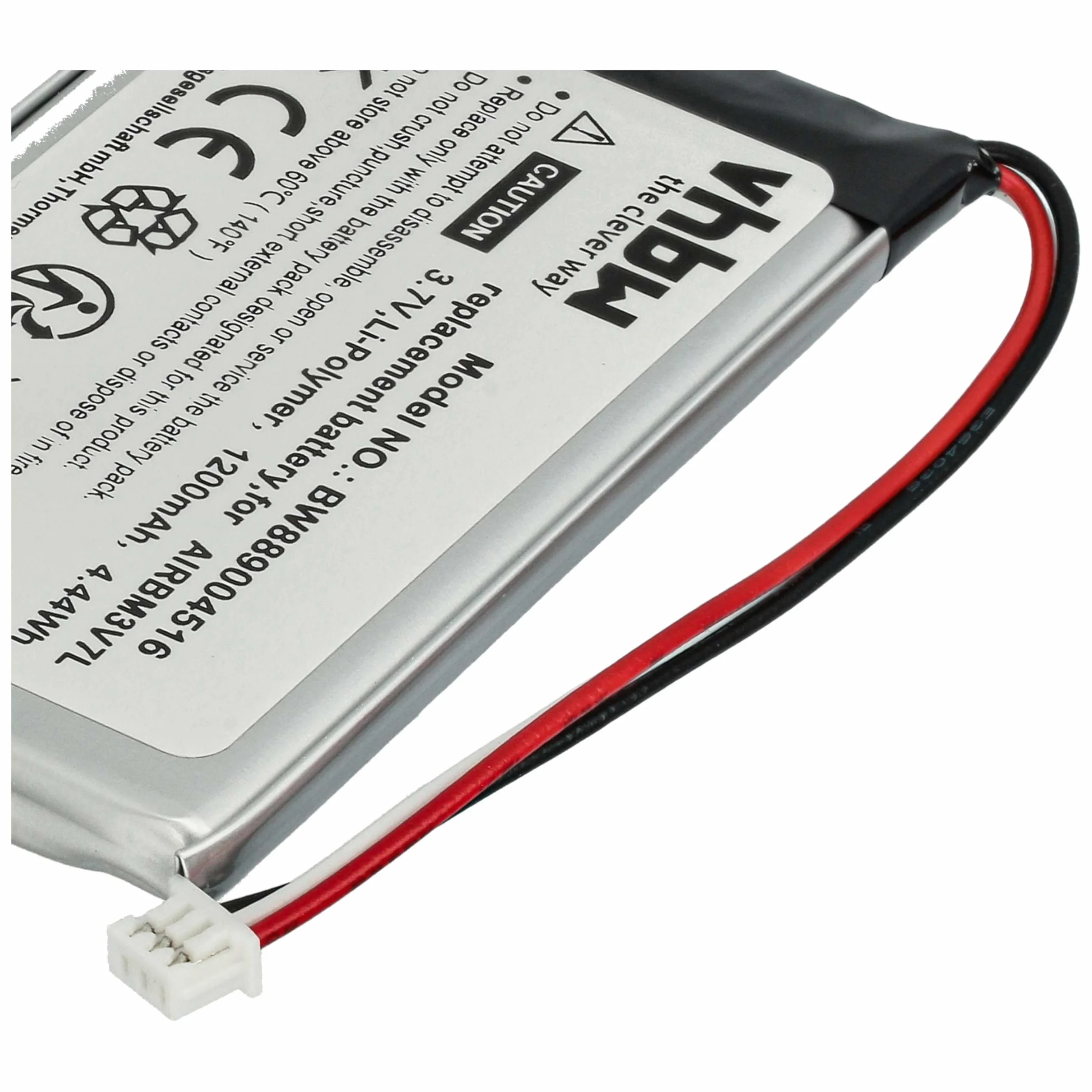 vhbw batteria sostituisce Autec BH3V7L AIRBM3V7L per Radiocomando Industriale 1200mAh 3,7V Li-Poly