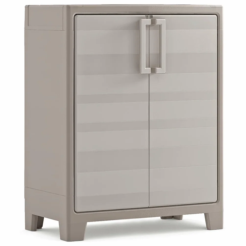 Keter Gulliver Basso XL Armadio 2 Ripiani 80x44x100 cm Sabbia Beige
