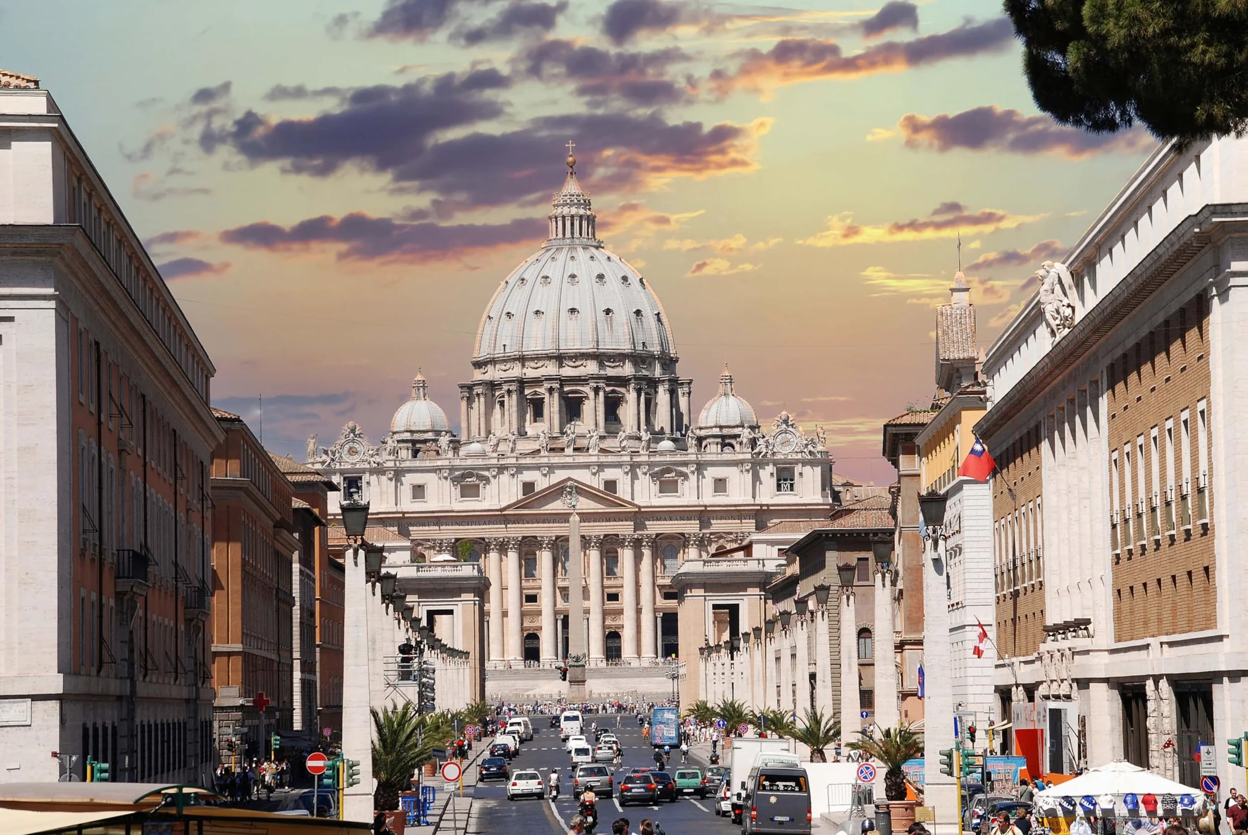 Set di cartoline Roma: 9 carte singole - Motivi fotografici Colosseo, Foro Romano, Basilica di San Pietro