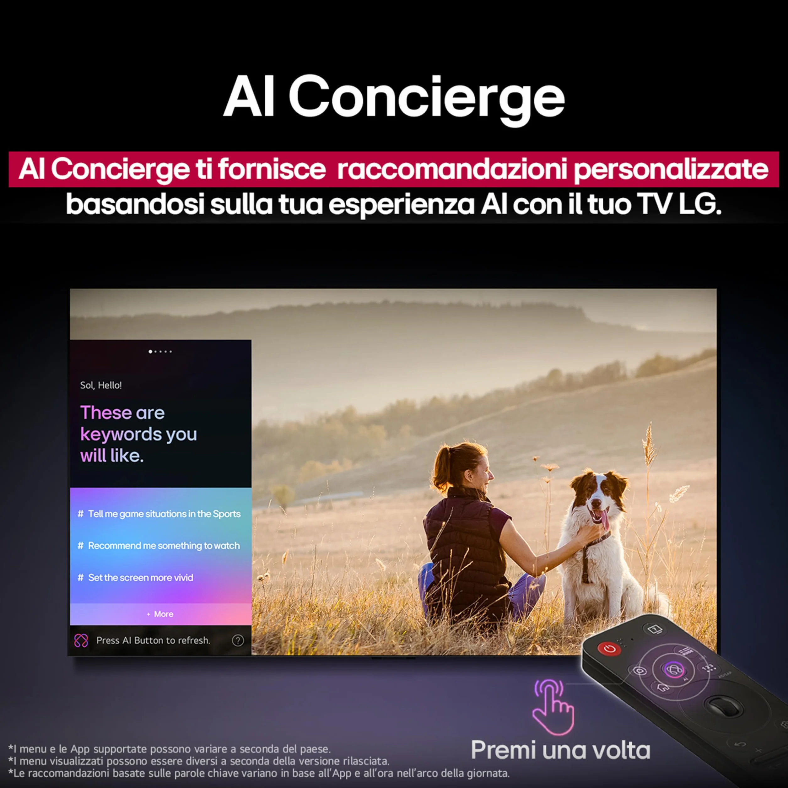 LG QNED70 Smart TV 50 pollici 4K, Processore α7 Gen8, Dynamic QNED Color, webOS AI, Gaming VRR 4K@60Hz