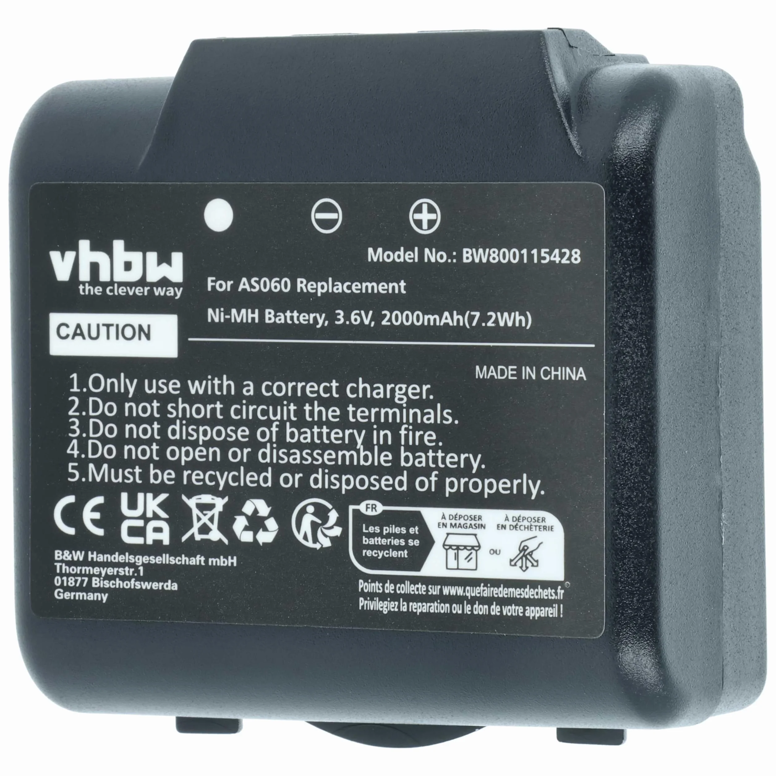Bateria do IMET M550 Ares M550S Thor BE5500 BE3600 2000mAh 3,6V NiMH Nero