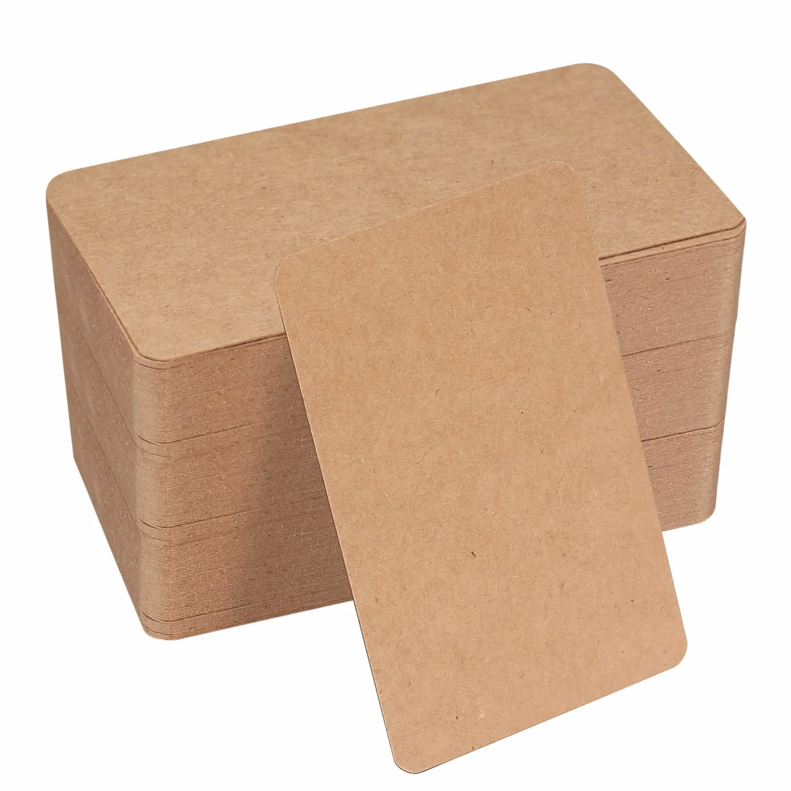 Kraft Paper Biglietti da Visita Marroni 150 Pezzi 8,9x5,2 cm Carte Messaggio Vuote per Ufficio Regalo Fai Da Te