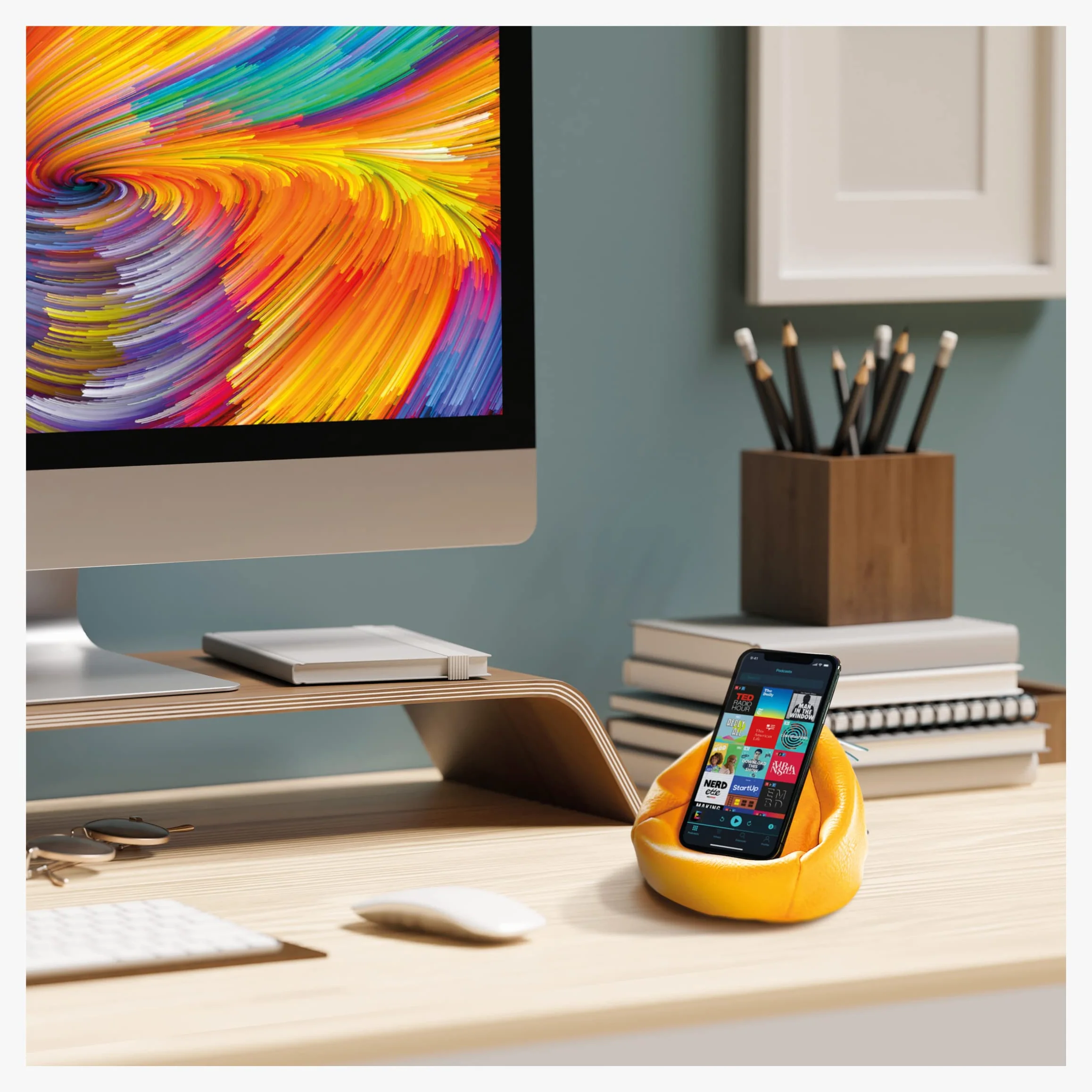 IF Bookaroo Little Bean Bag Supporto per telefono tablet libro carbone