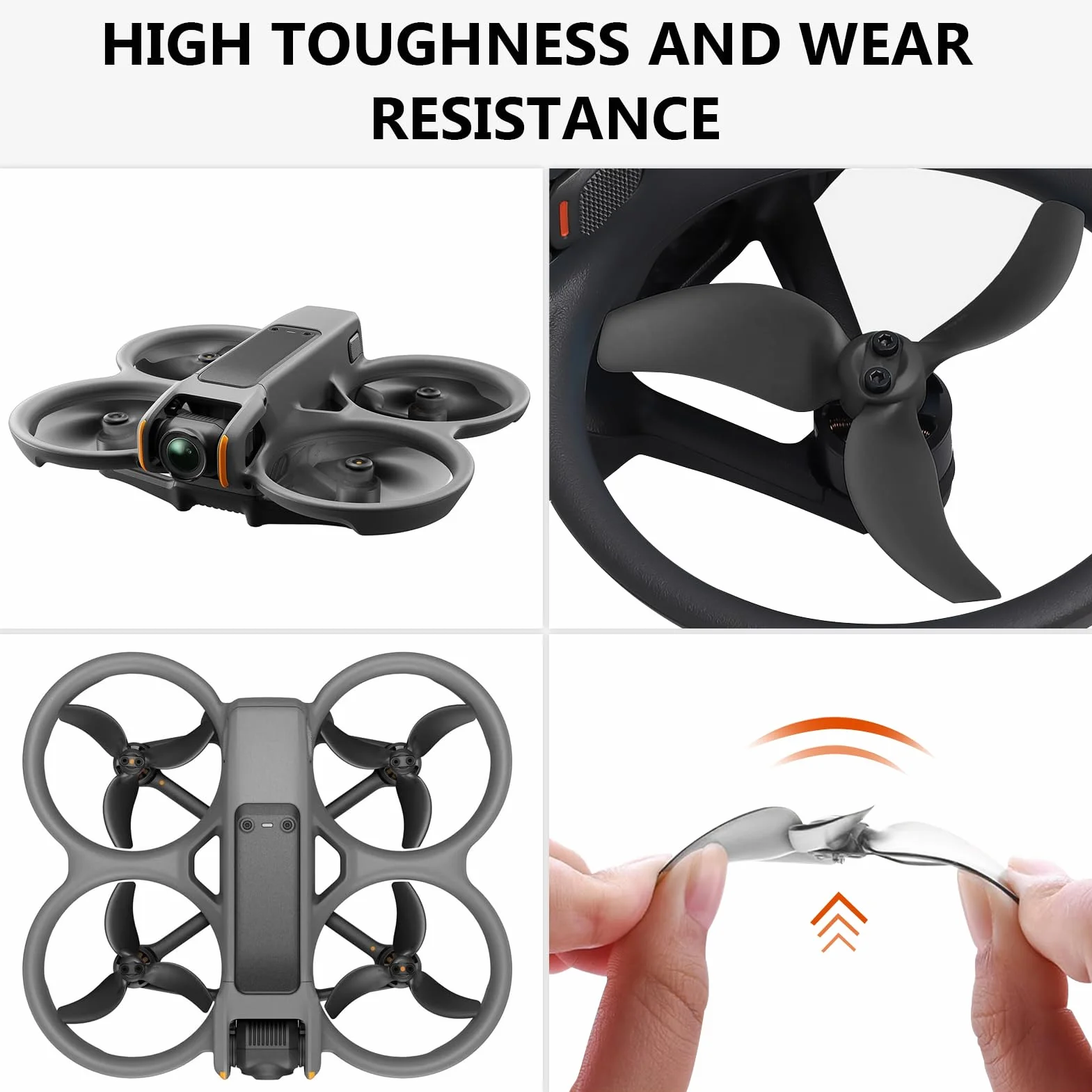 Bocguy Avata 2 Eliche 3032S, 4 Pcs Eliche per Drone, Basso Rumore & Stabile