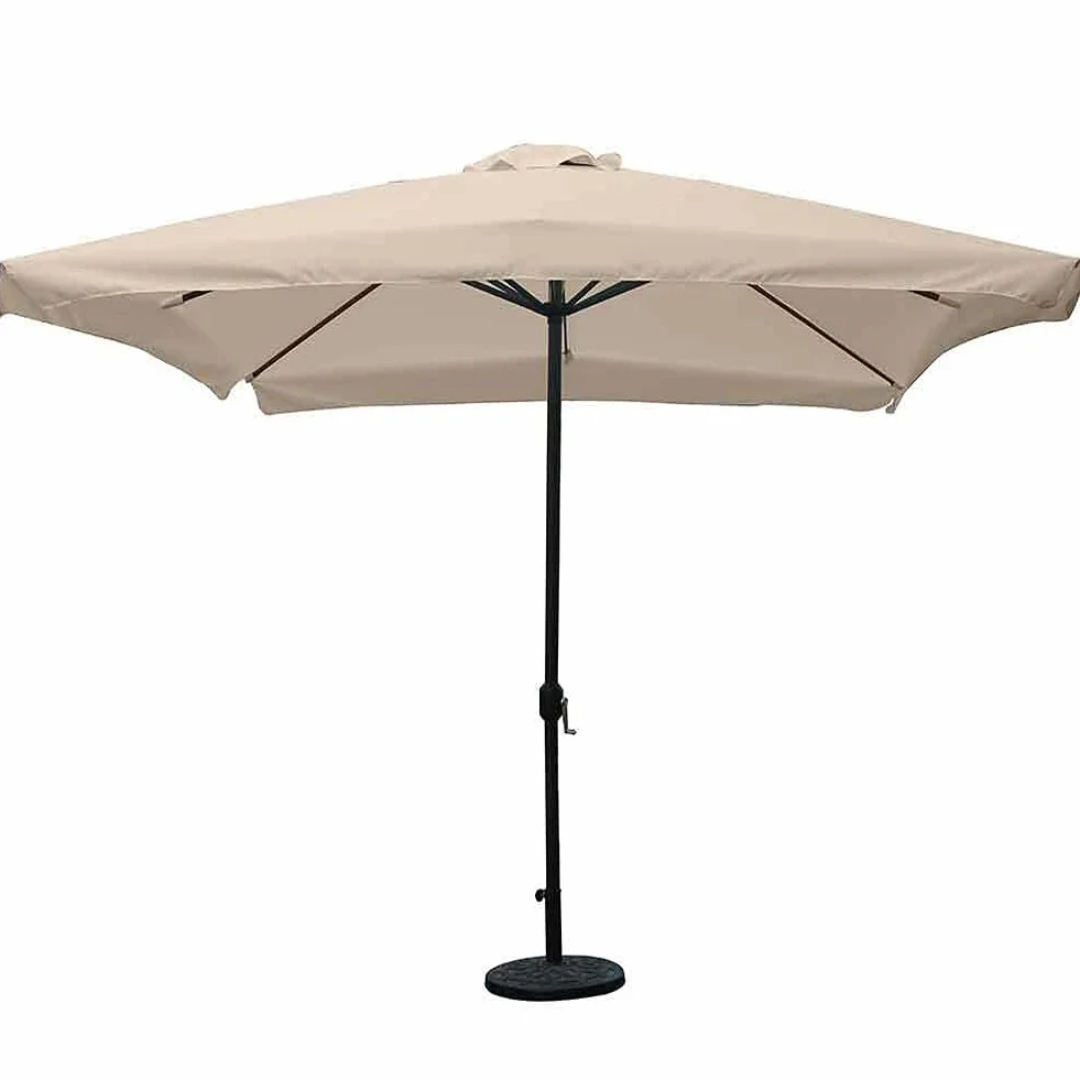 BAKAJI Ombrellone da Giardino 3x3 Mt Palo Centrale in Acciaio Struttura 8 Stecche Sistema Air Vent Arredamento Gazebo Piscina Terrazzo Ambienti Esterni Tortora