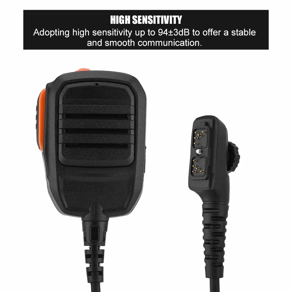 Microfono a Mano HYTERA HYT 3,5 mm Antipolvere Impermeabile Altoparlante Walkie-Talkie Radio CB Nero