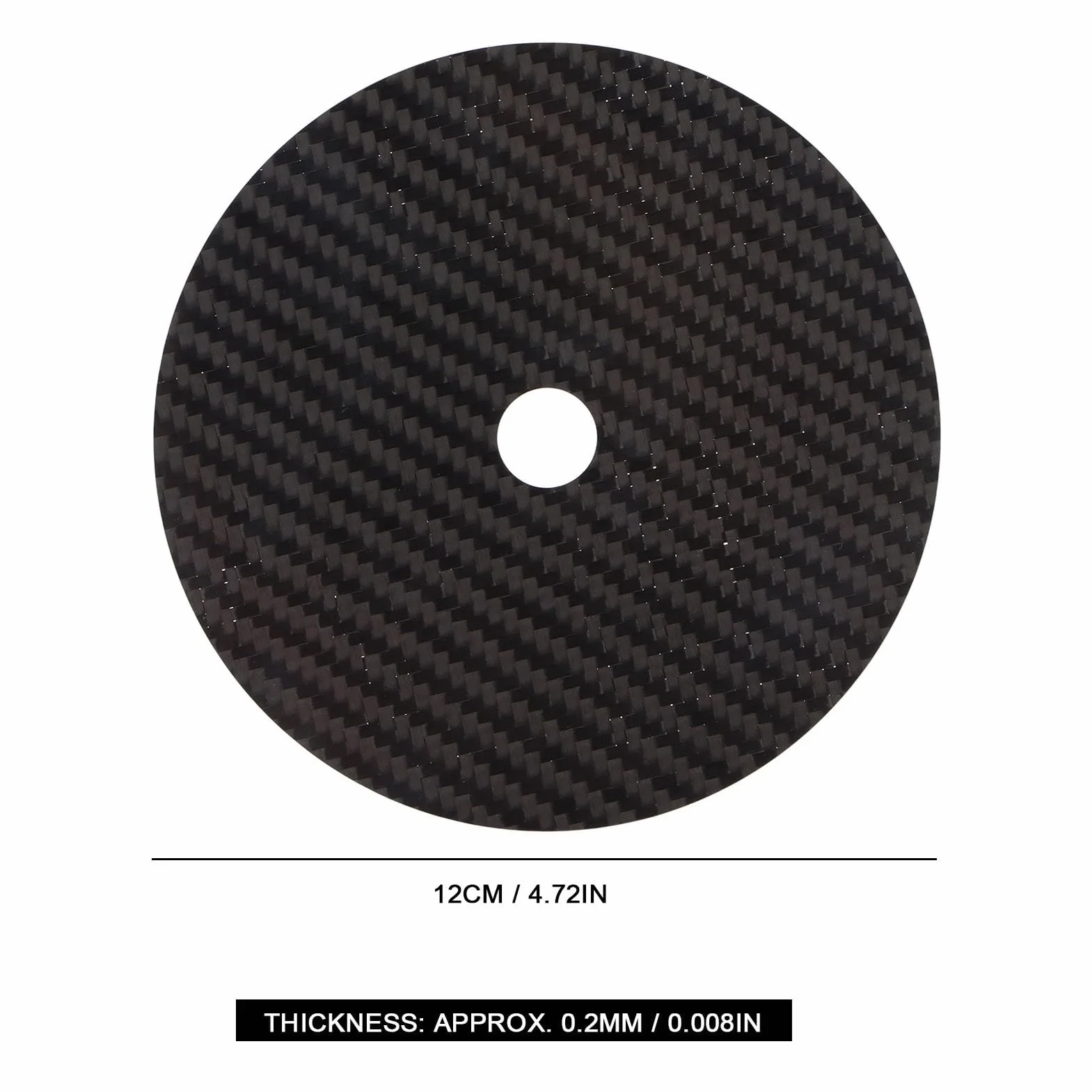 Stabilizzatore CD in fibra di carbonio 0,2 mm per lettore DVD superiore nero