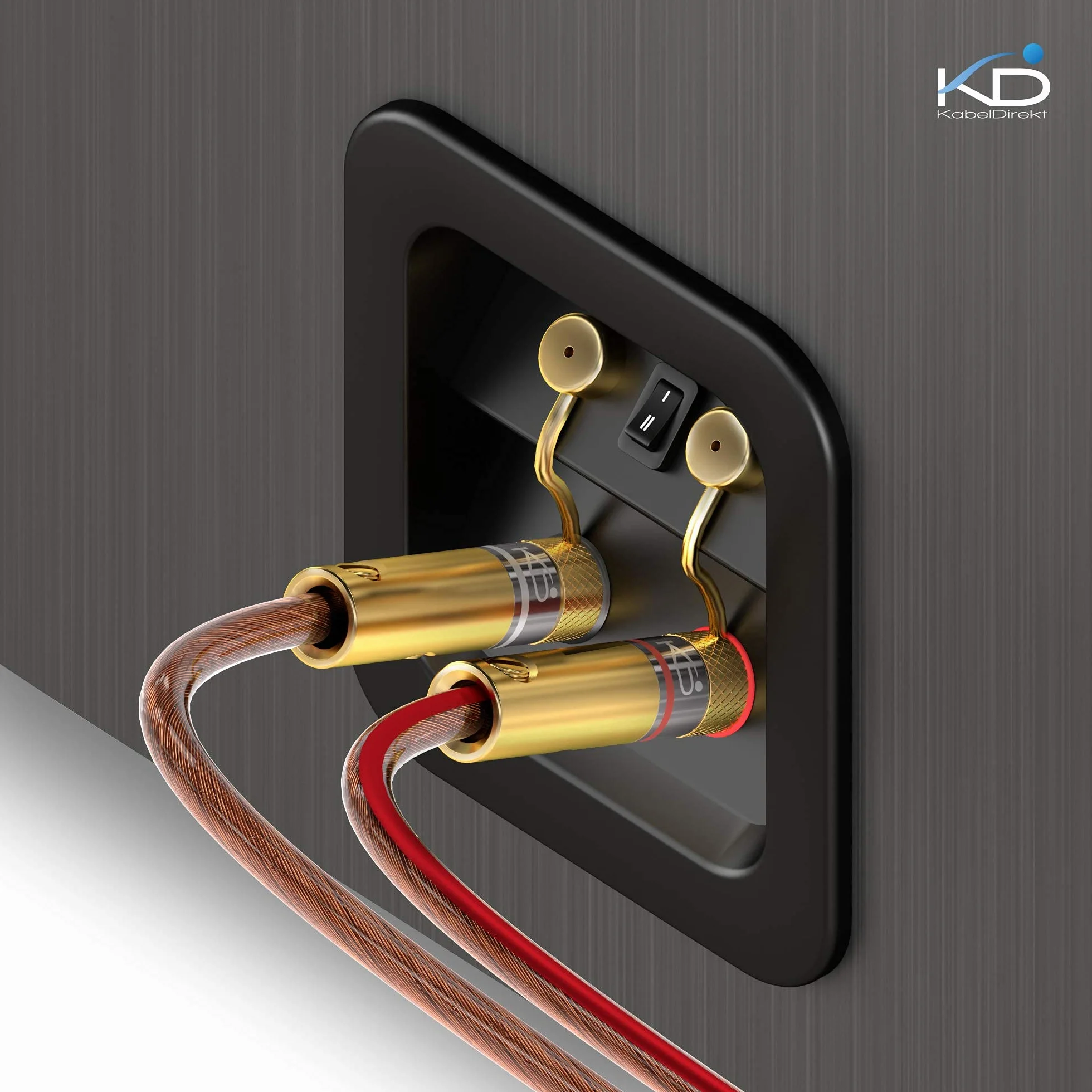 KabelDirekt Spine a banana 5 coppie per altoparlanti 6 mm² avvitabili dorati