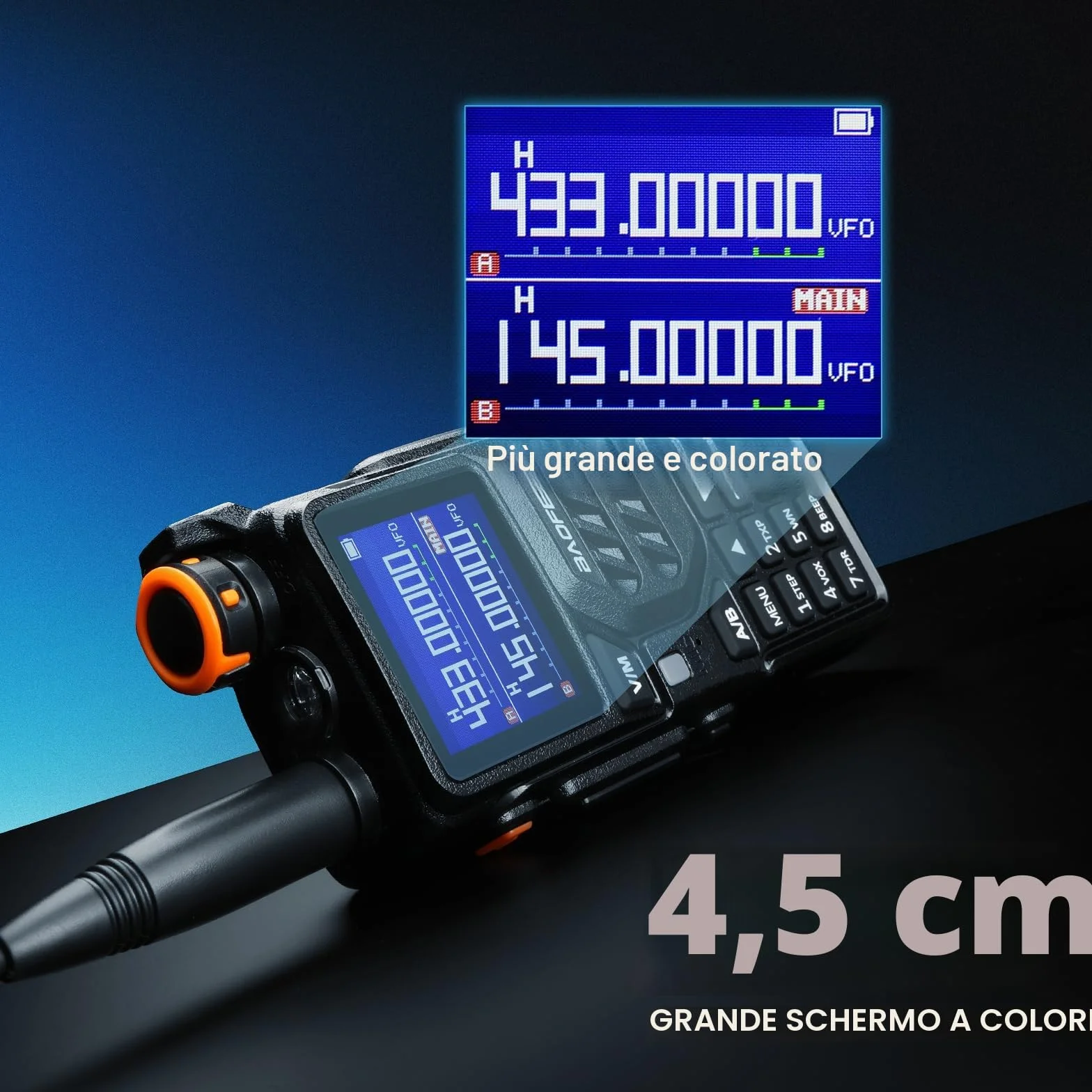 BAOFENG K5PLUS Radio amatoriale a tre bande UHF VHF 1.25 m 10 W 999 CH portatile