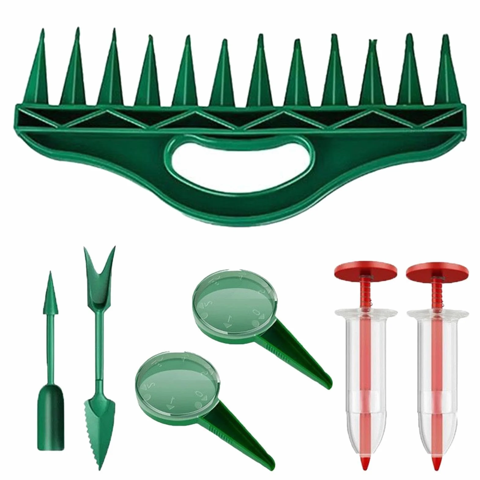Attrezzo manuale per piantare piantine - Spandiconcime Manuale Portatile per Vasi e Piccole Piantagioni | Set Dosatore di Precisione per Semina,per Fiori Ortaggi Piante in Vaso Giardinaggio