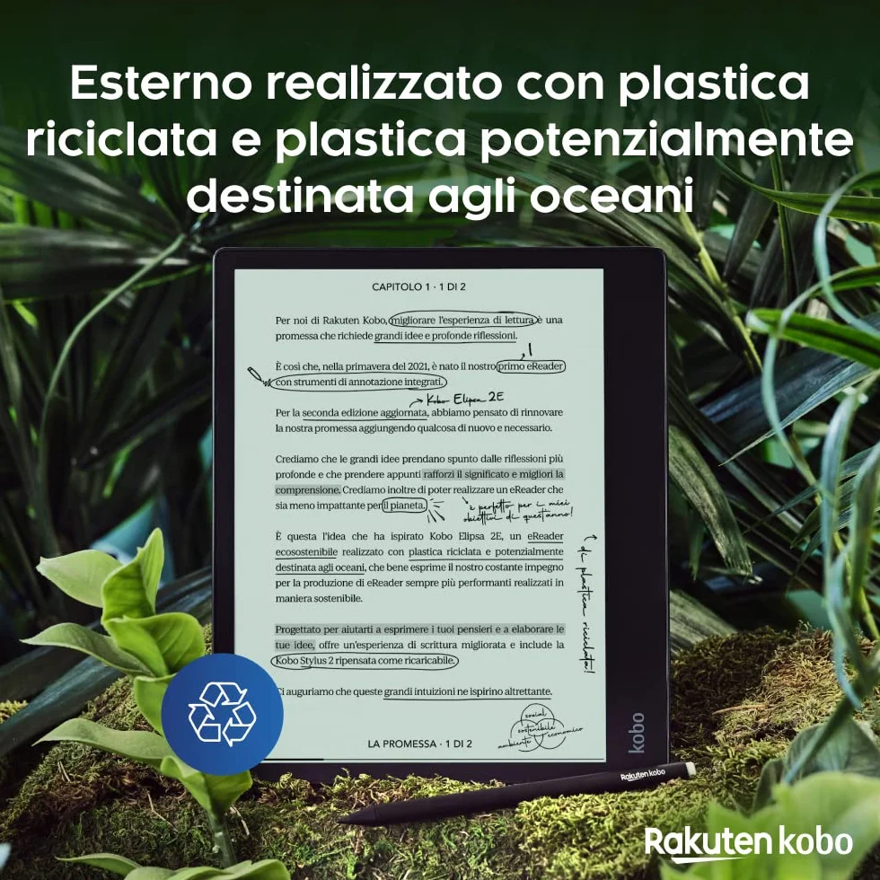 Kobo Elipsa 2E eReader 10,3" Touchscreen antiriflesso ComfortLight PRO Kobo Stylus 2 Wi-Fi Carta E Ink 32 GB