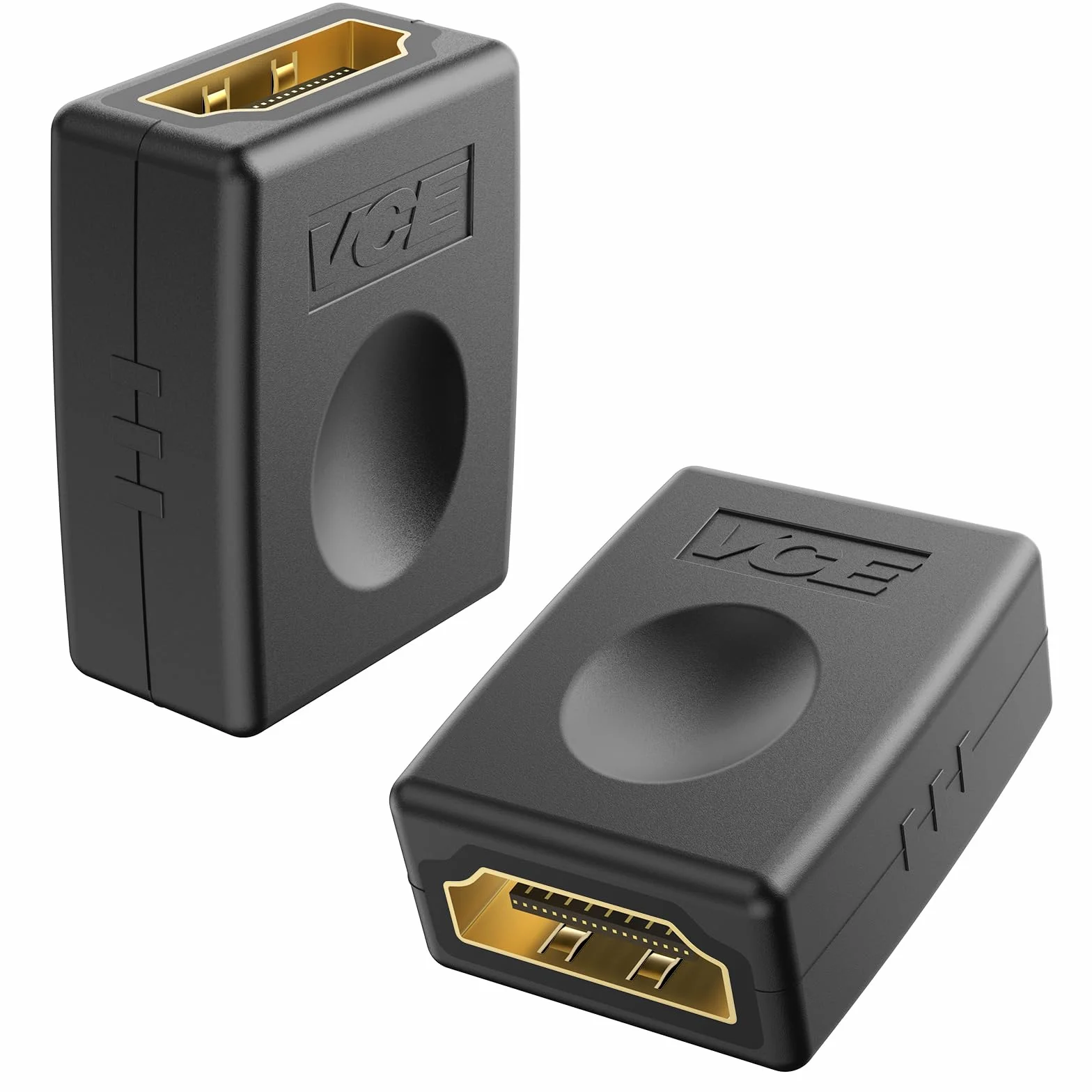 VCE Adattatore HDMI Femmina-Femmina Placcato Oro, Supporta 4K@60Hz HDR ARC, 2 Pezzi