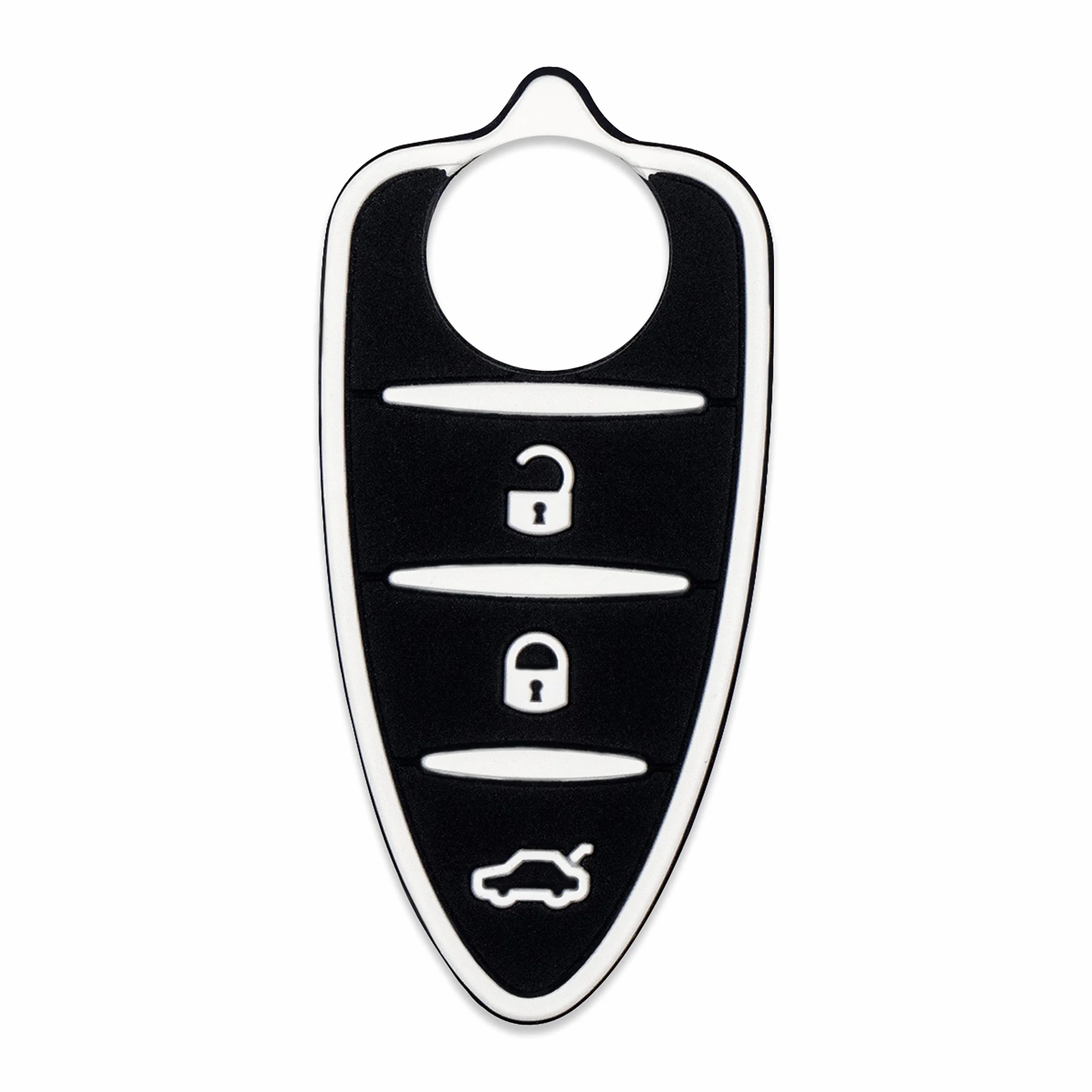 Alfa Romeo Mito Giulietta Brera 159 Silicone Key Case Replacement 3 Button Black White