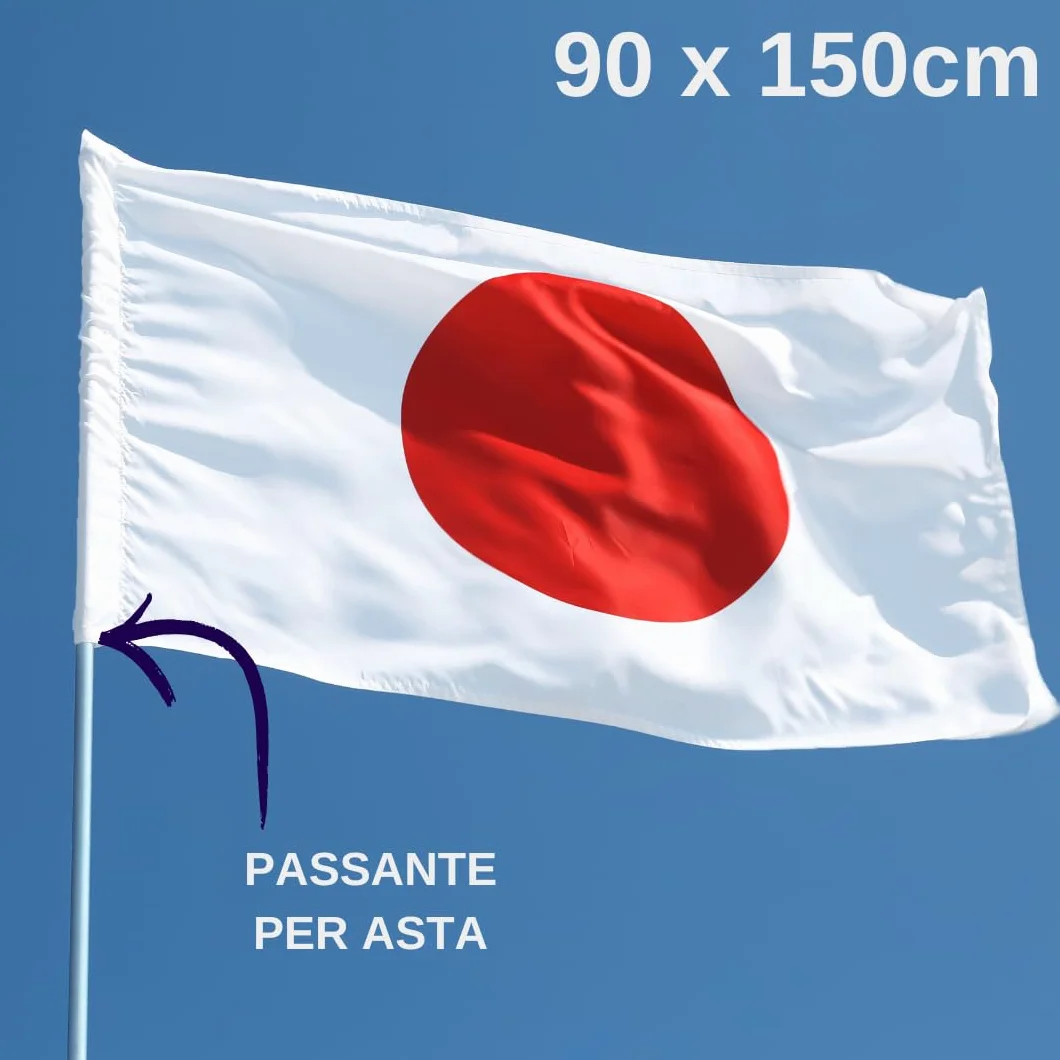 Bandiera Giappone 90x150 cm con Passante Asta Bandiere Internazionali