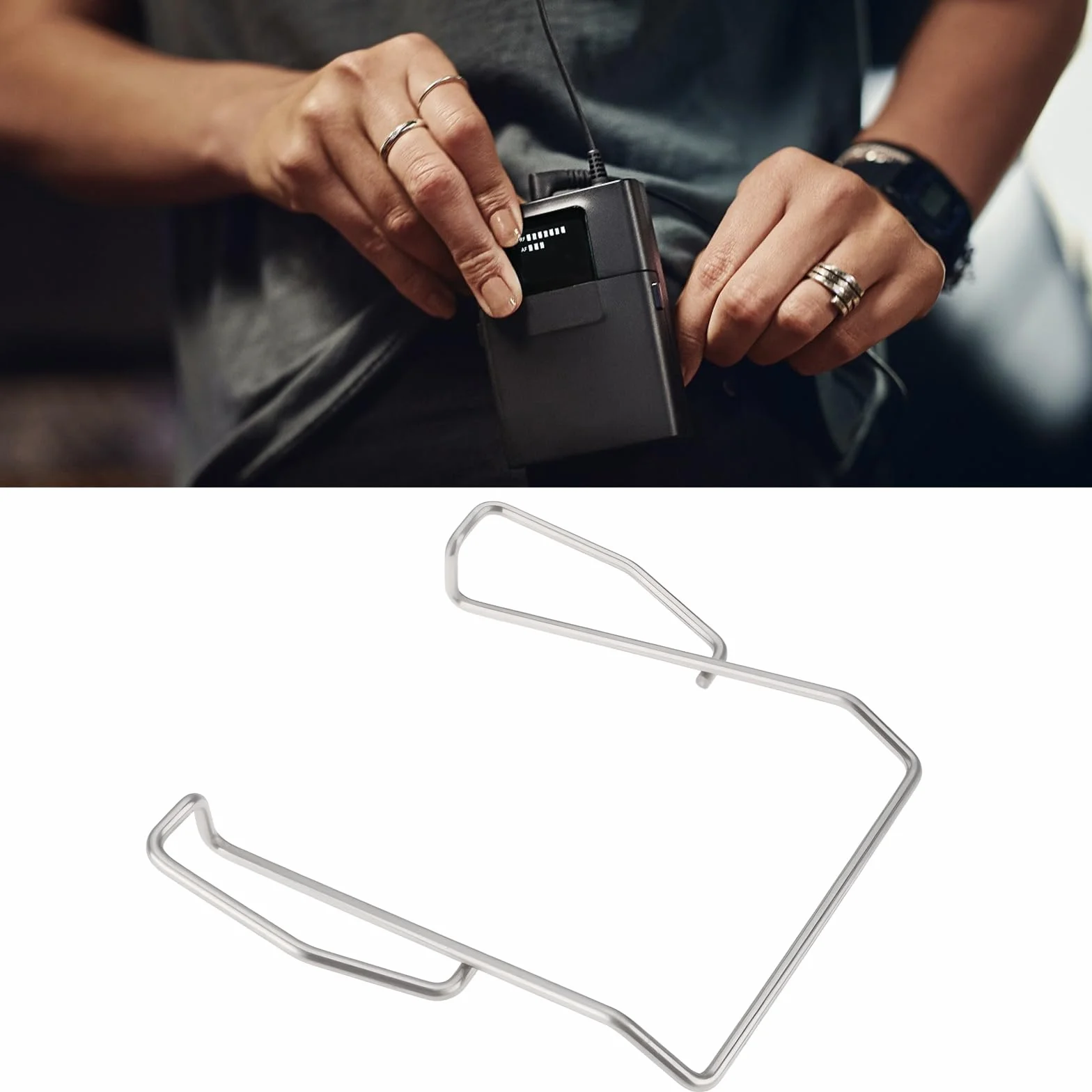 2 clip da cintura per trasmettitore wireless Bodypack compatibile con Sennheiser G1 G2 G3 EW100 EW300 EW500