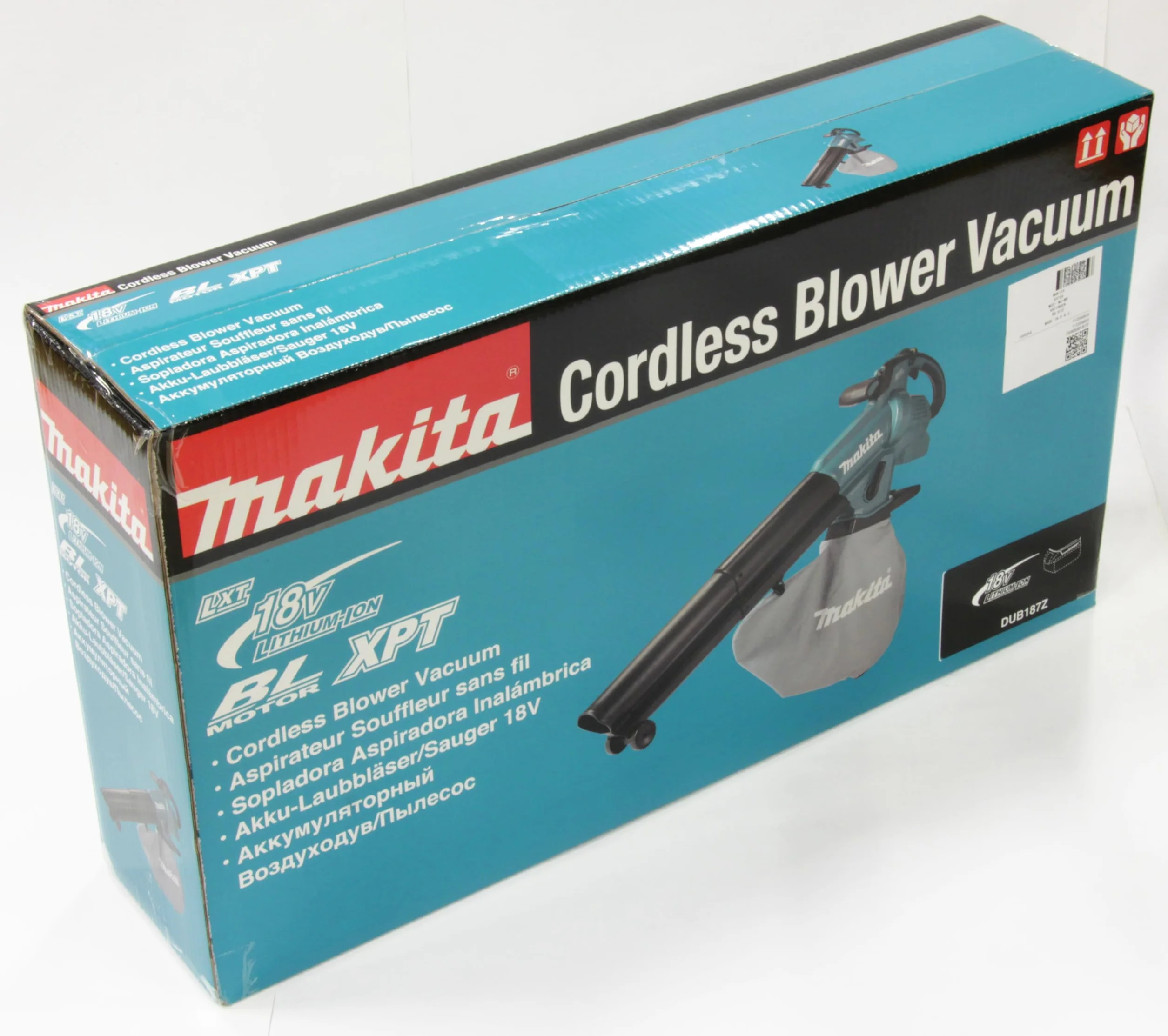 Makita DUB187Z Soffiatore/Aspiratore Batteria LXT 18V 64 m/s 4,2 m³/min 3,3 kPa 6,1m³/min