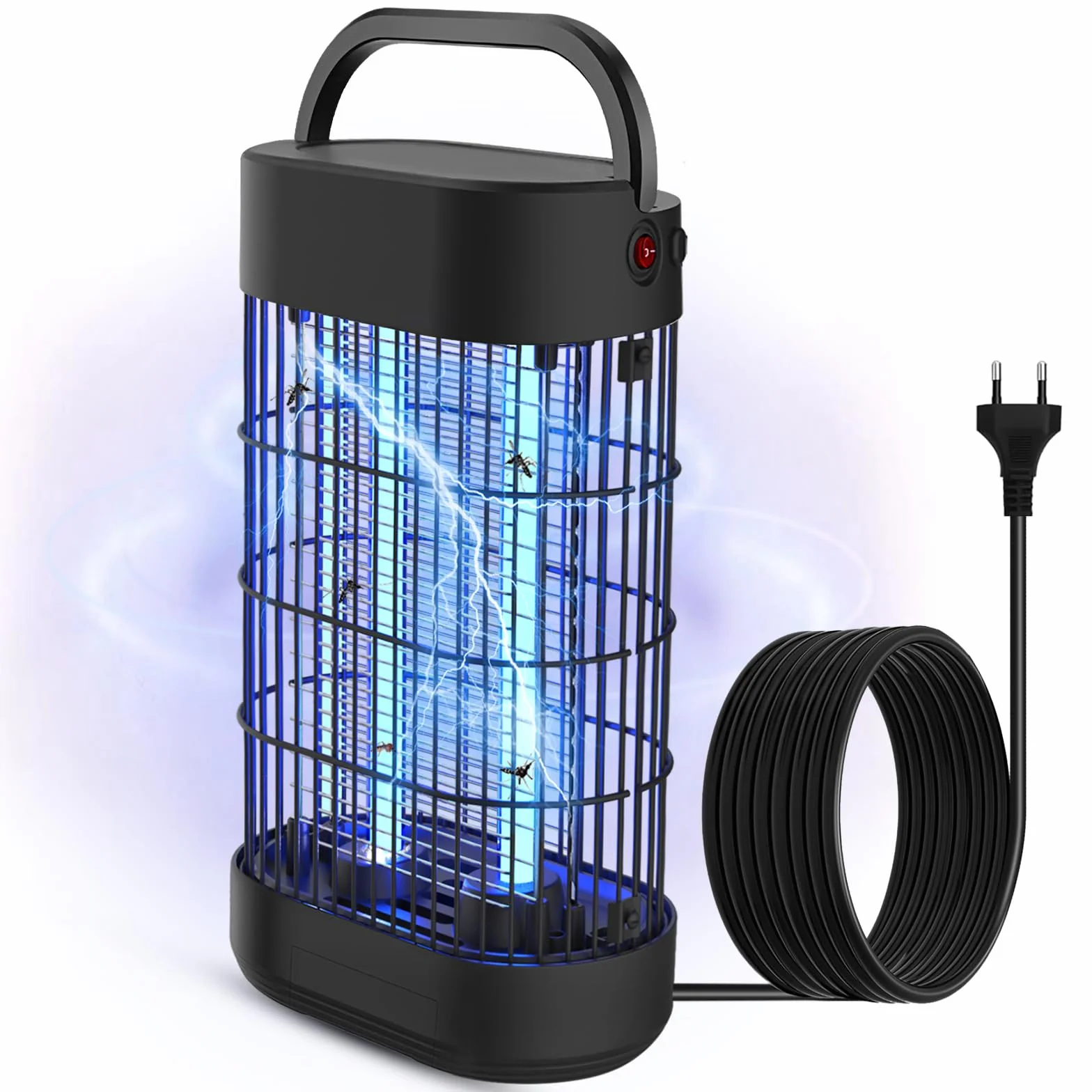 Zanzariera Elettrica 18W, Lampada Antizanzare Elettrica Luce UV Assassino di Insetti Elettrico Assassino di Mosche da Interno Non Tossico Trappola per Zanzare per Camera da Letto Cucina Patio