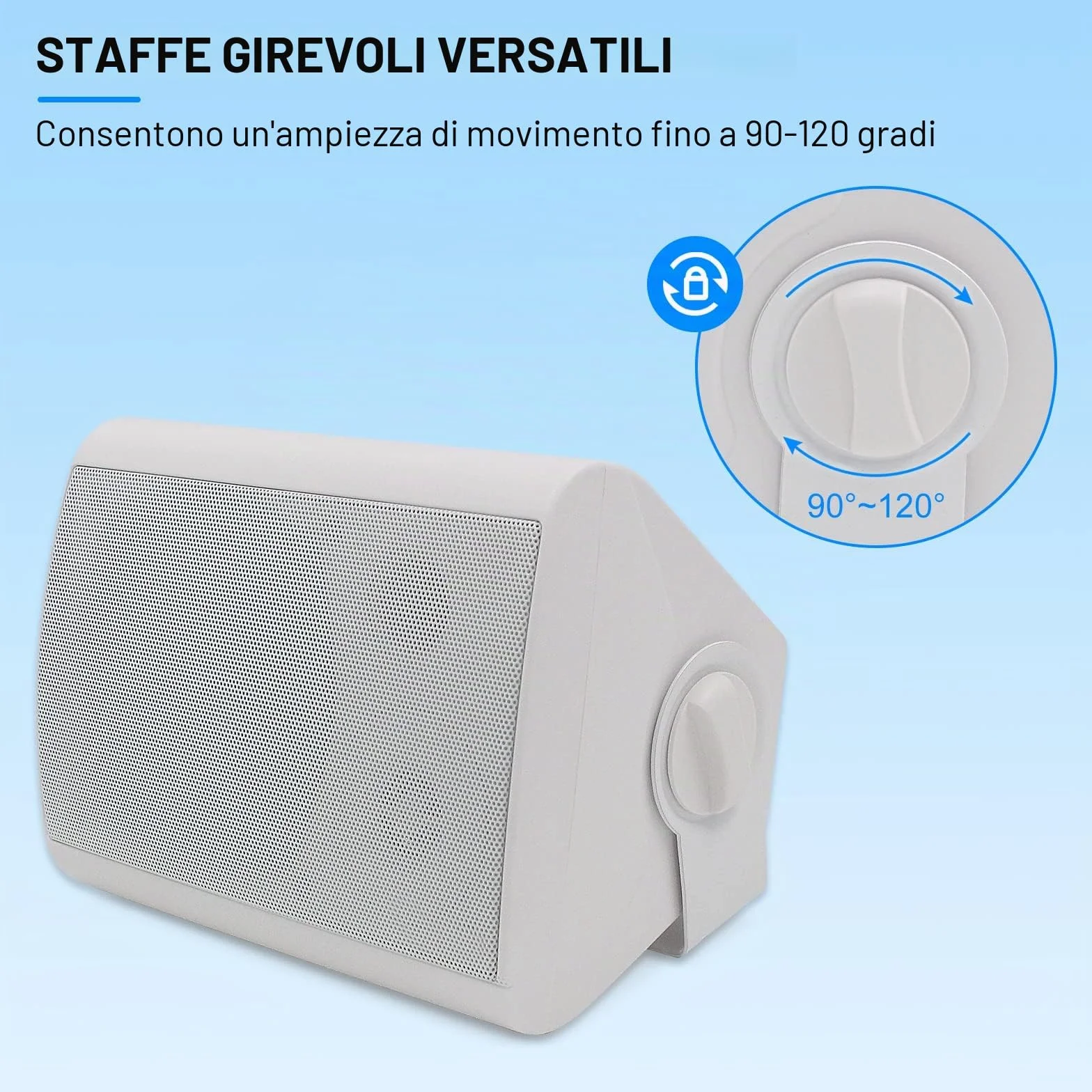 Herdio 5,25 pollici 300 Watt altoparlanti esterni Bluetooth