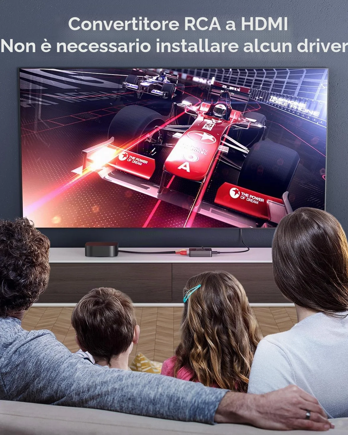 Convertitore Mini AV RCA CVBS a HDMI Video Audio Adattatore 720 1080P per Fotocamera Xbox 360 PS2 WII