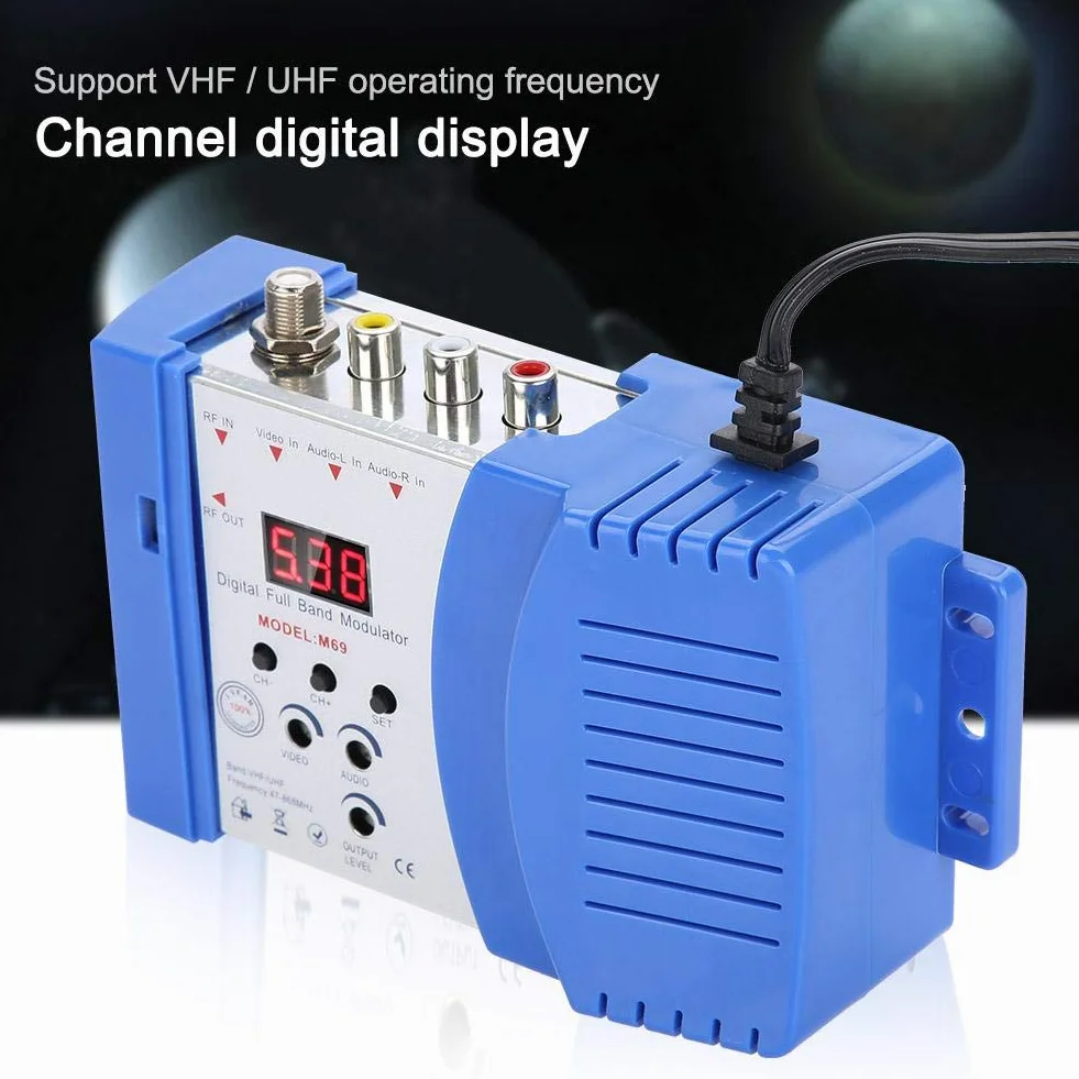 Modulatore RF digitale Convertitore AV a RF VHF UHF per TV