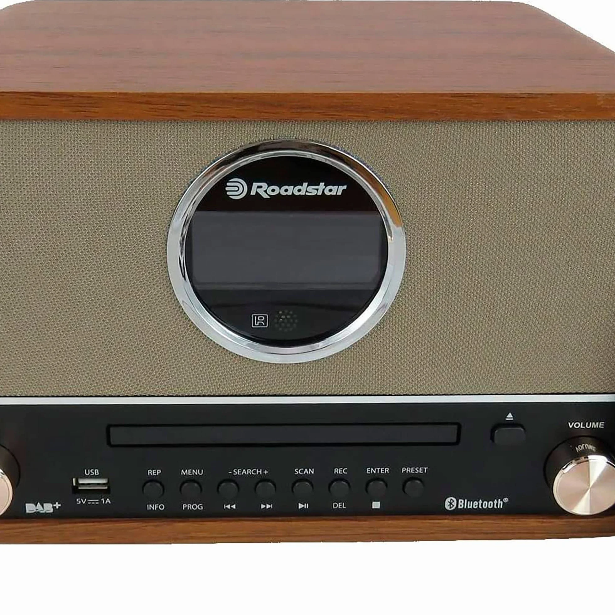 Roadstar HRA1782ND+BK Sistema Micro Vintage Radio DAB DAB+ FM CD MP3 Bluetooth Stereo Nero