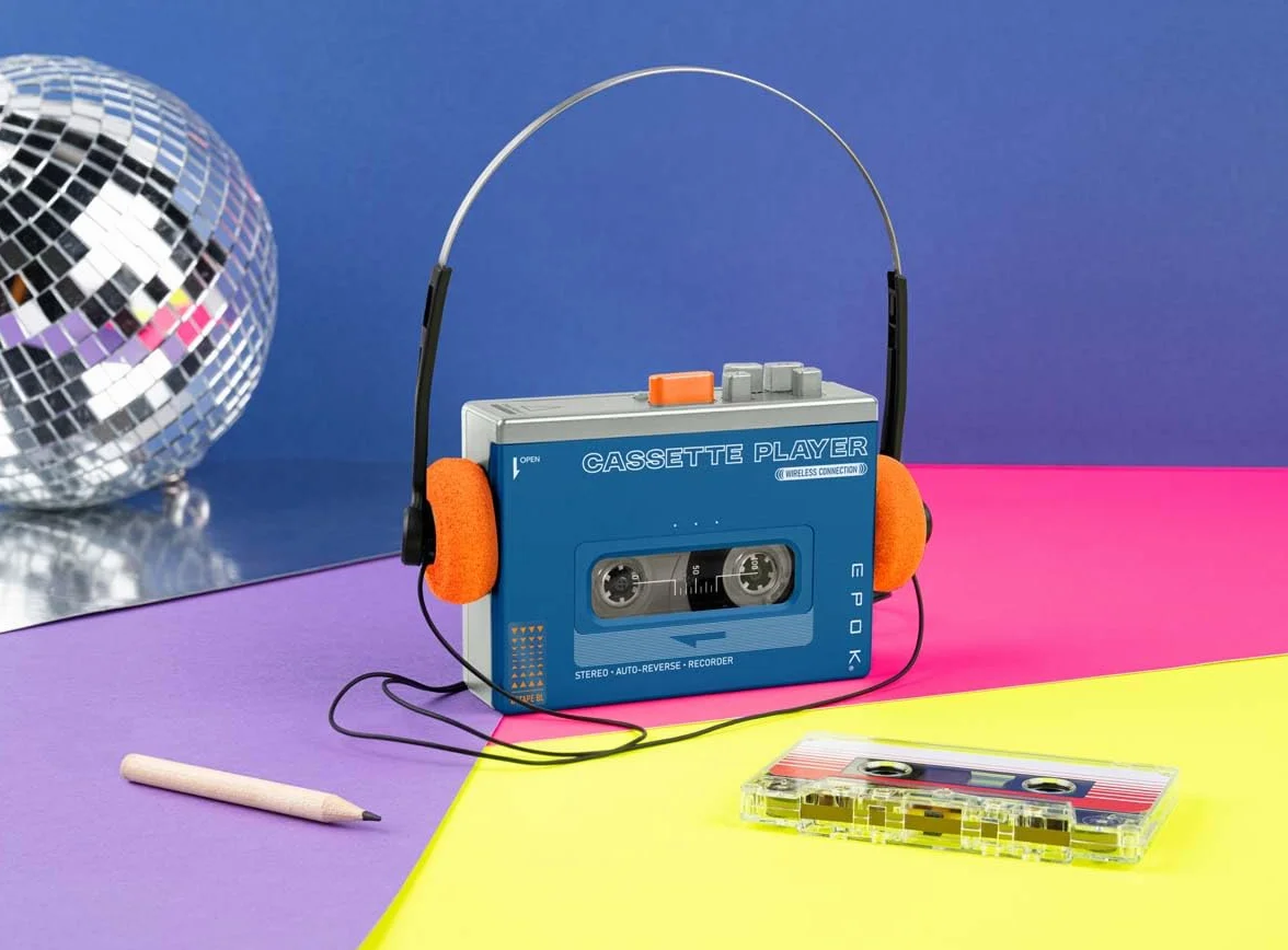 BIGBEN EPOK REWIND+ Lettore Cassette Bluetooth 5.4 Altoparlante BT Ricaricabile USB-C 4-in-1