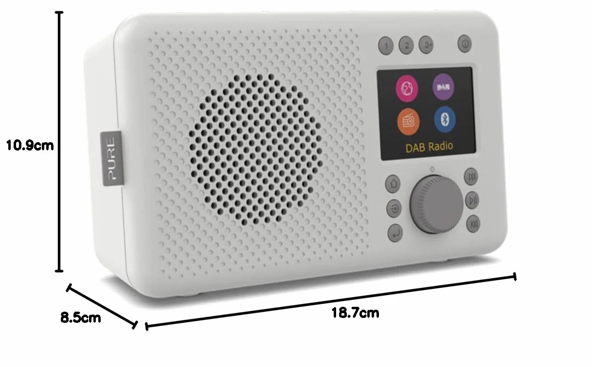 Pure Elan Connect All-In-One Internet Radio DAB Bluetooth 4.2 Grigio pietra