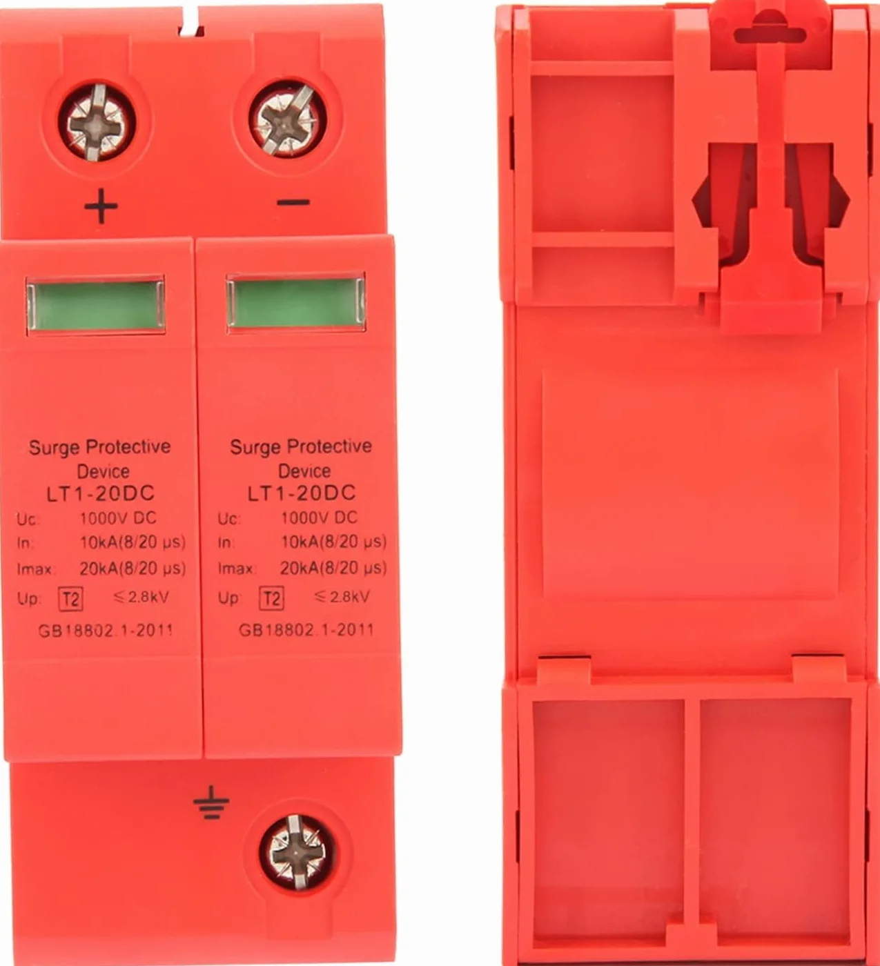 DEWIN Scaricatore DC 1000V 2P 10KA~20KA Dispositivo di Protezione Contro Sovratensioni