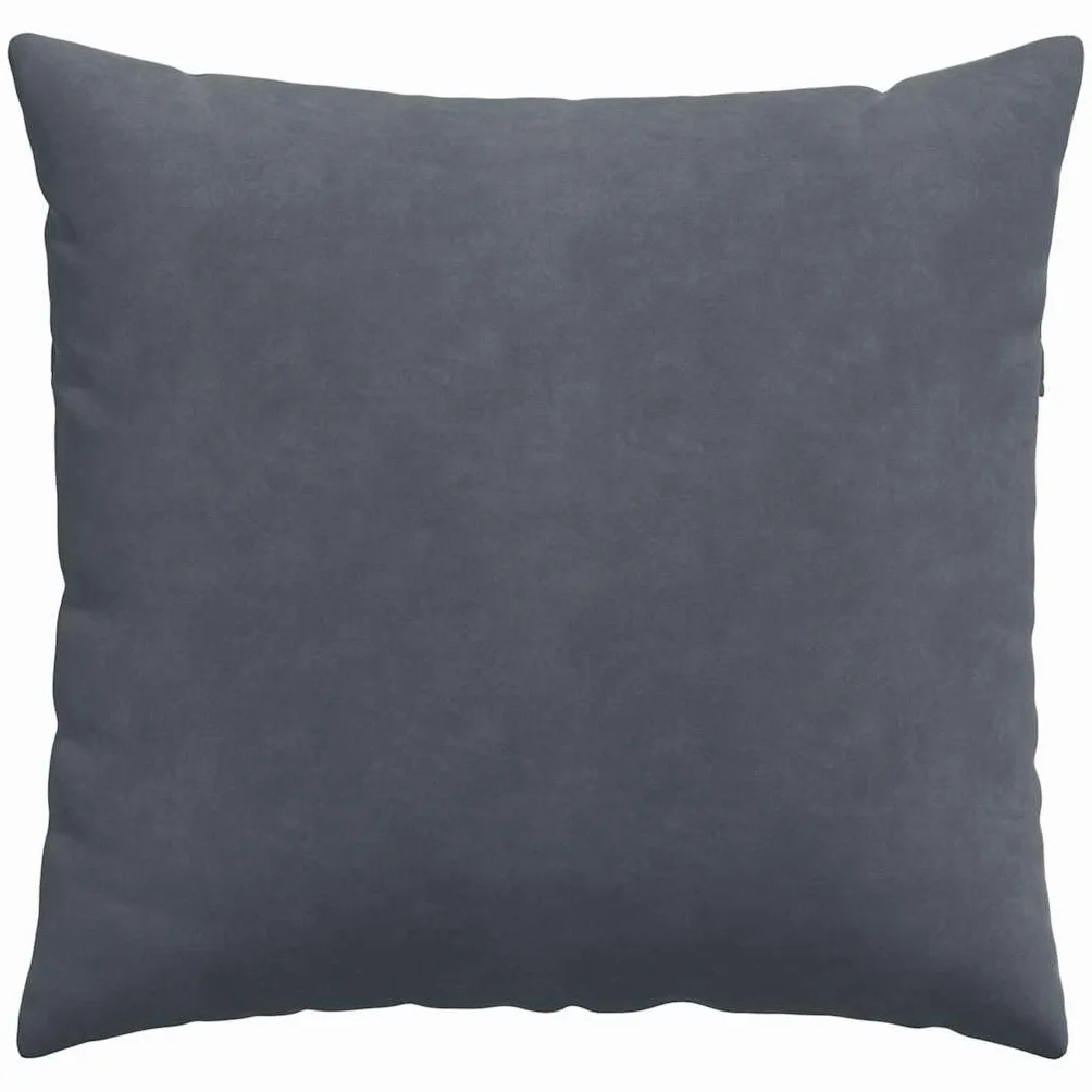 Cuscino decorativo corda 45x45 cm set 2 pezzi grigio scuro chiusura lampo imbottitura poliestere