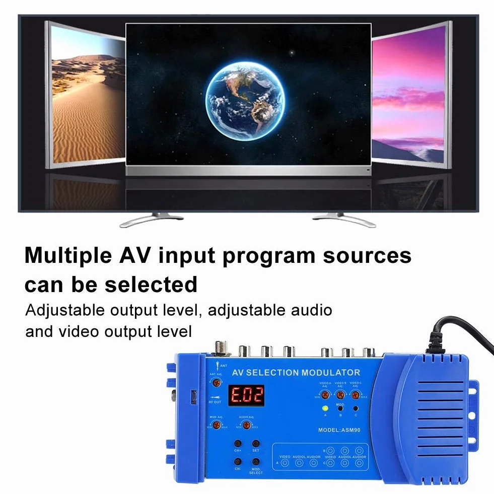 PUSOKEI Modulatore Domestico Digitale Doppia Banda VHF UHF Standard TV Pal NTSC