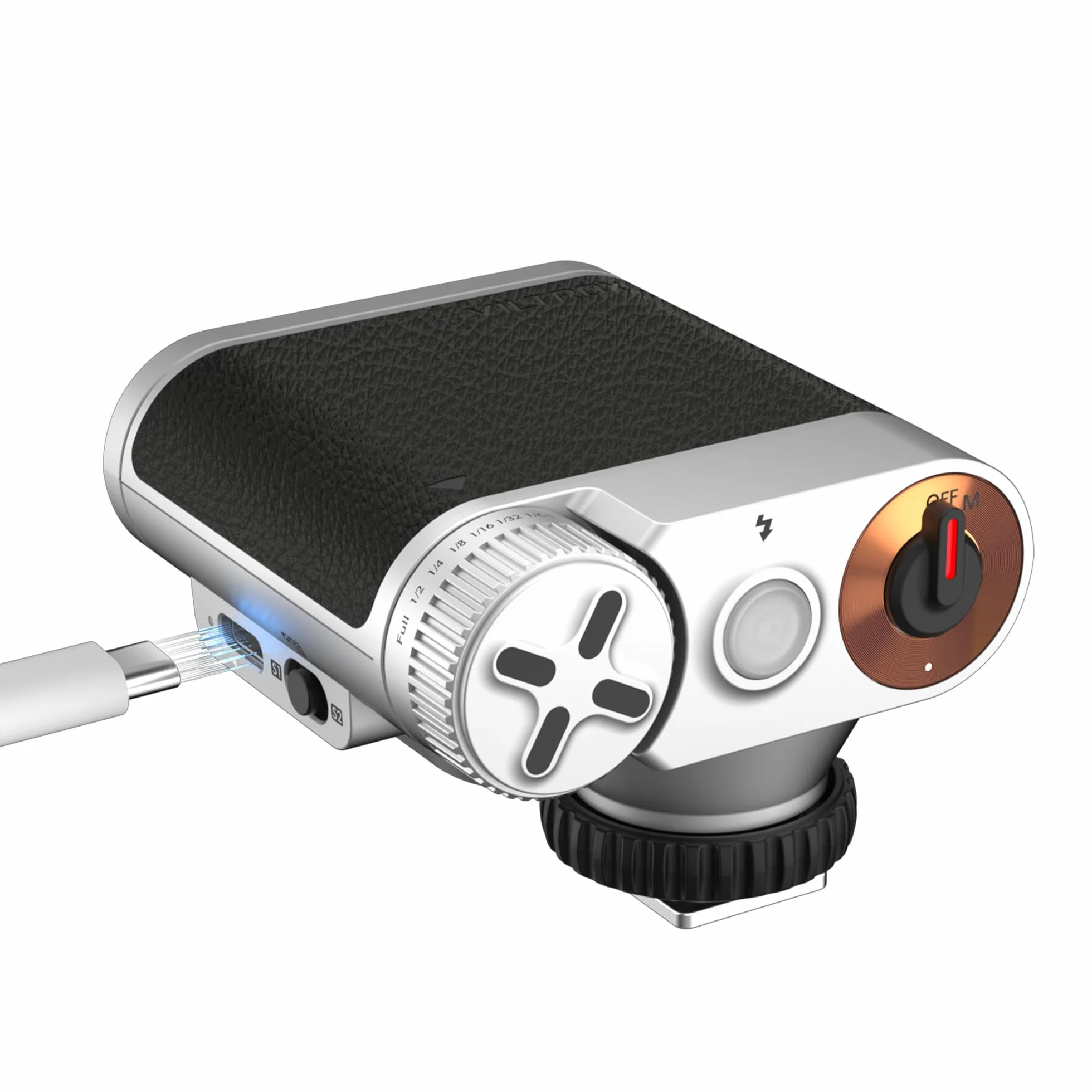 VILTROX Retro Speedlite GN12 Flash per Fotocamera 7 Livelli di Potenza 800mAh S1/S2 Sony Fujifilm Canon Olympus