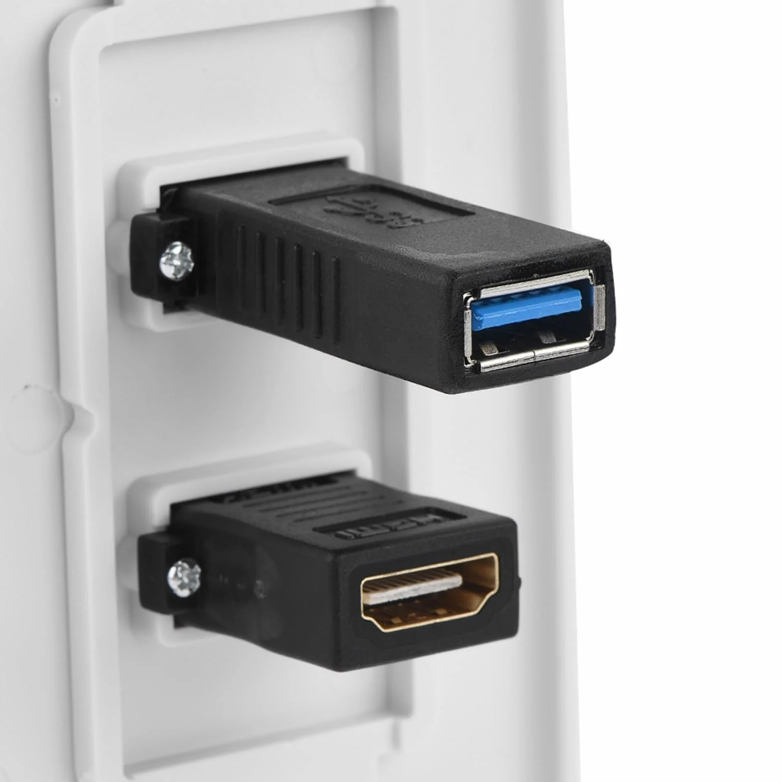 Goshyda Piastra a Parete HDMI USB 3.0 Presa Video Pannello Multimediale Integrato