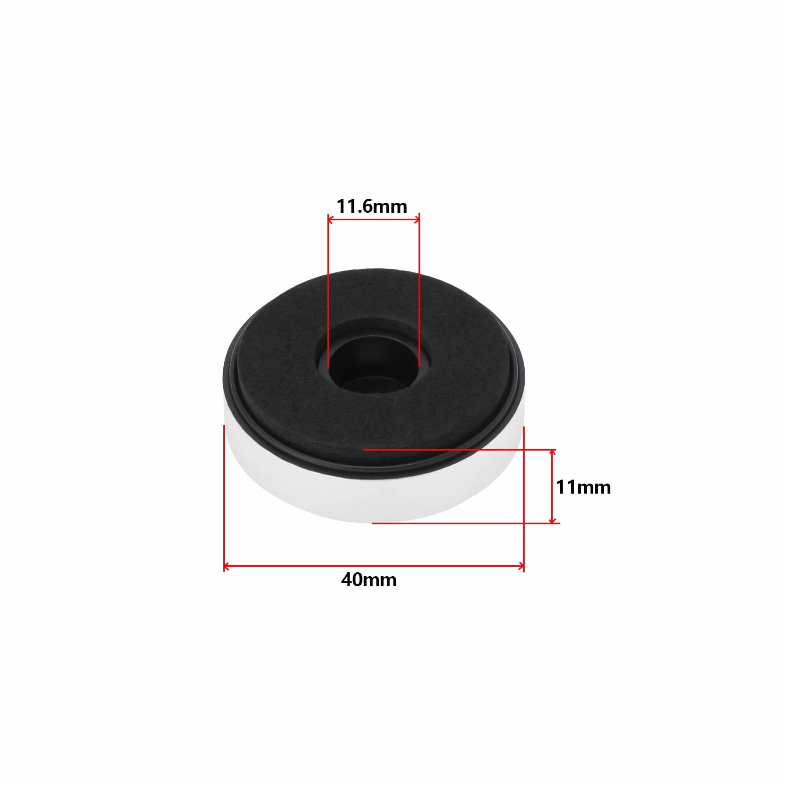 Piedini Di Isolamento Degli Altoparlanti 40x11mm Argento Smorzamento Audio Per Amplificatore CD