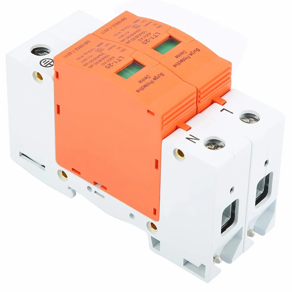 DEWIN Dispositivo Scaricatore 2P 10kA-20kA 420V AC Protezione Sovratensioni